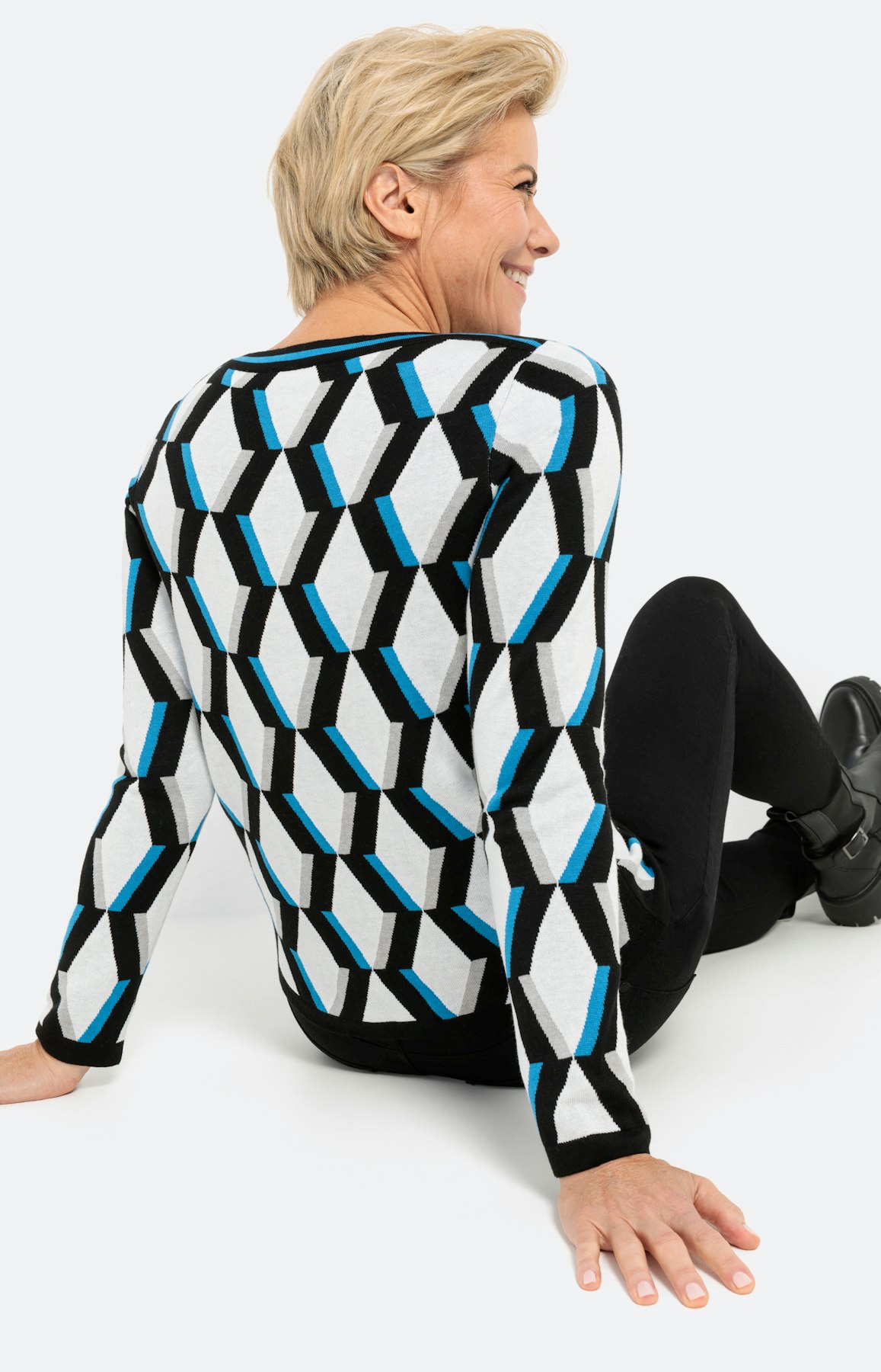 Pullover mit Boot-Ausschnitt