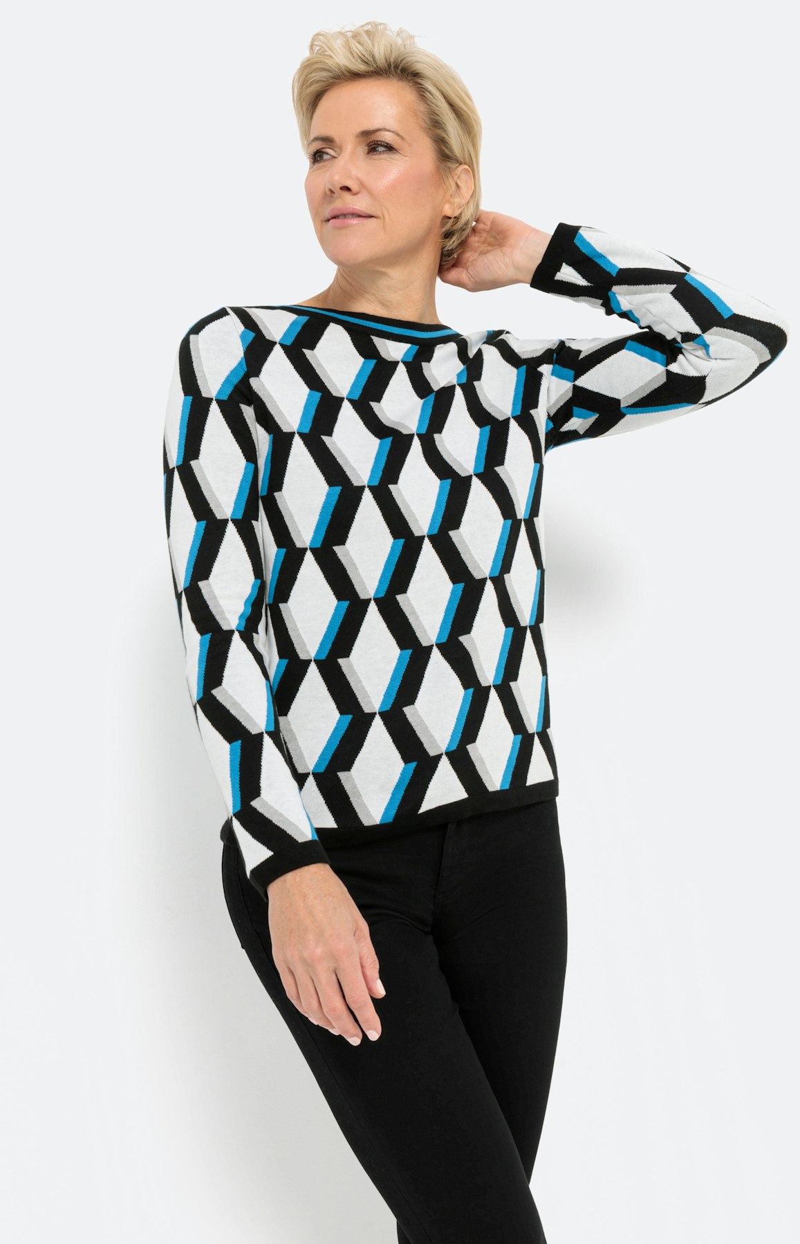 Pullover mit Boot-Ausschnitt