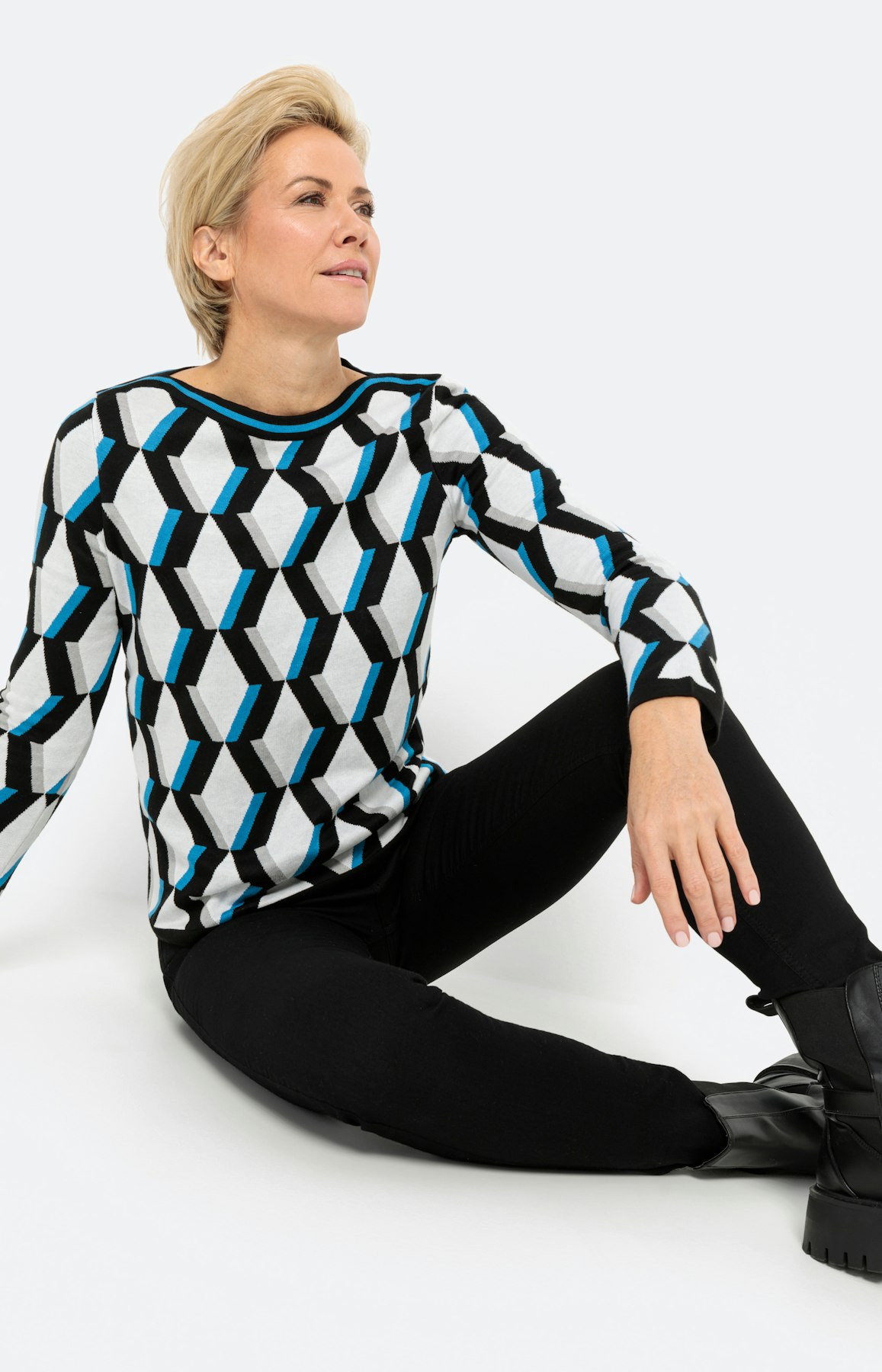 Pullover mit Boot-Ausschnitt