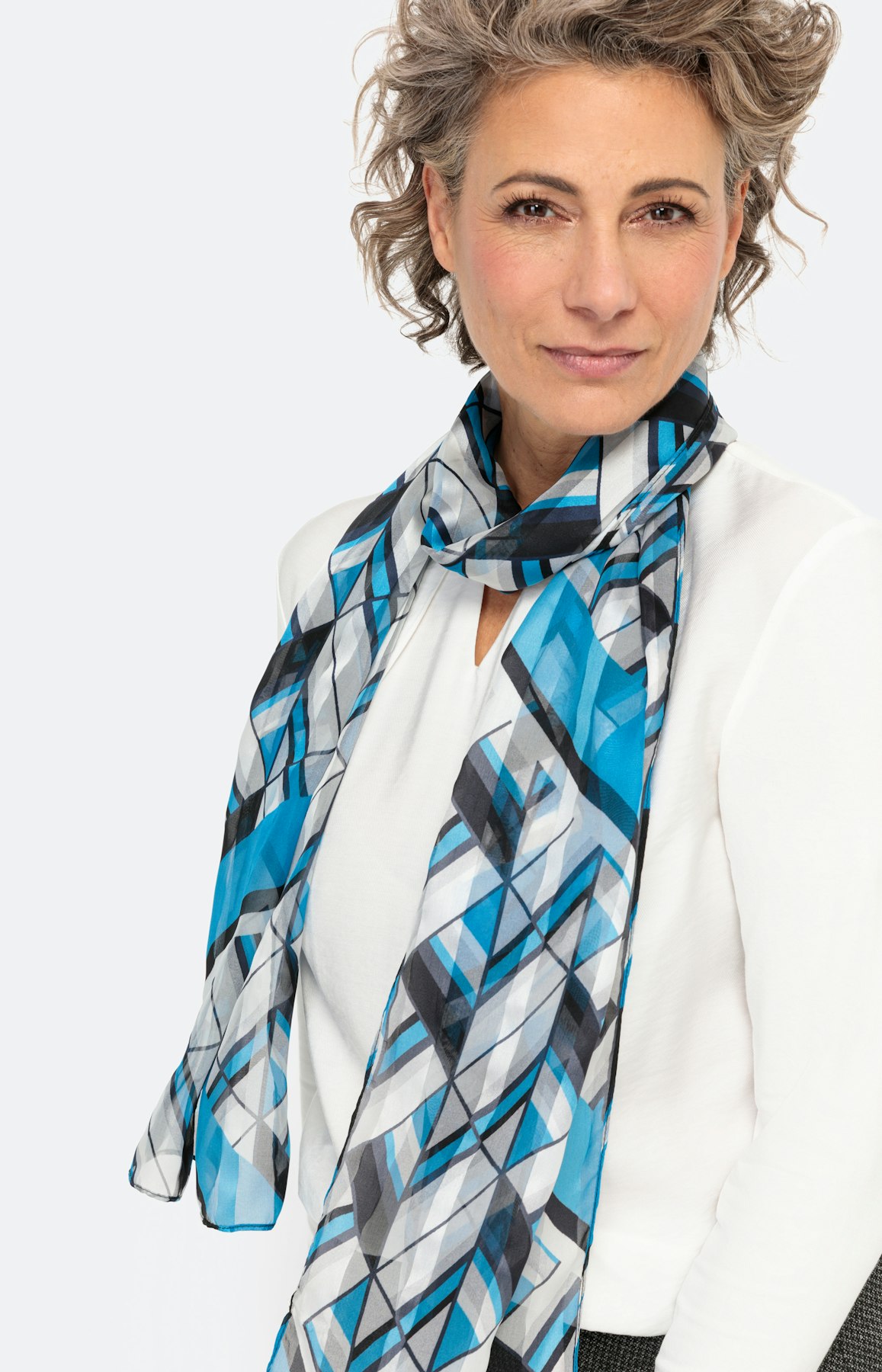 Schal mit grafischem All Over-Muster