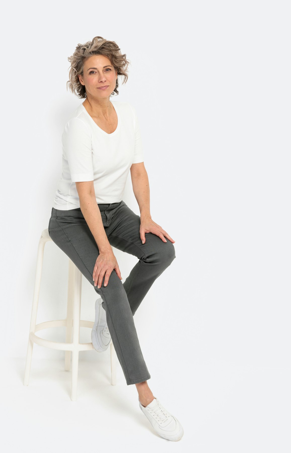 Jeans Doro 32 inch lichtgrijs