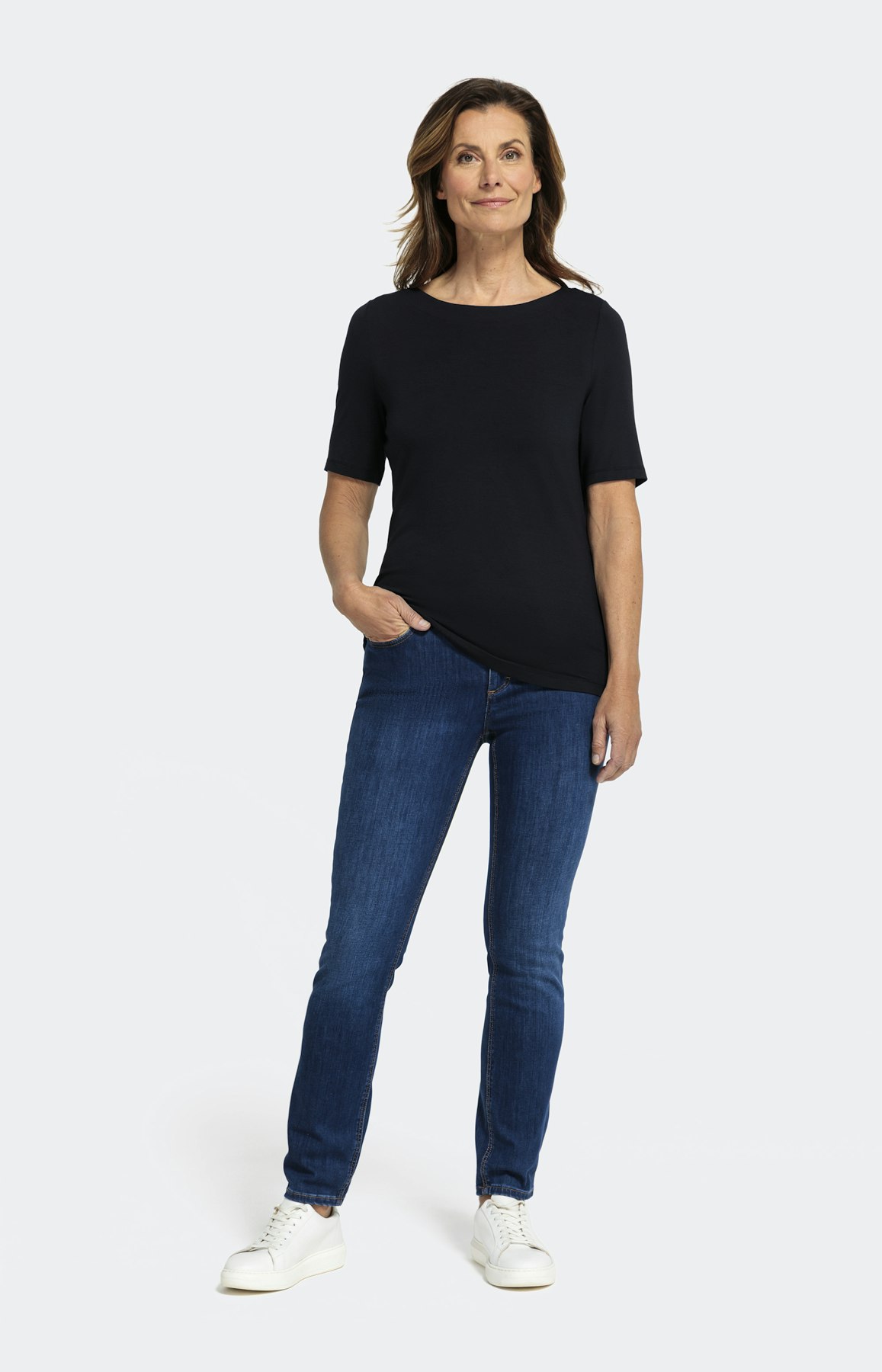 Basisshirt met halve mouwen