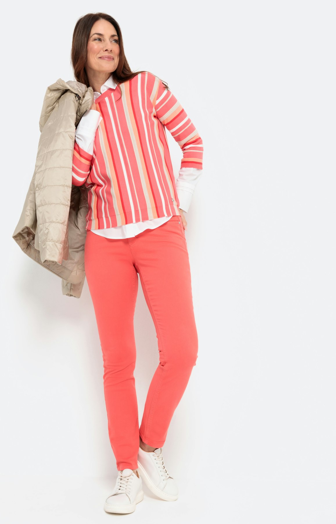 Slim jeans met bindceintuur 30inch