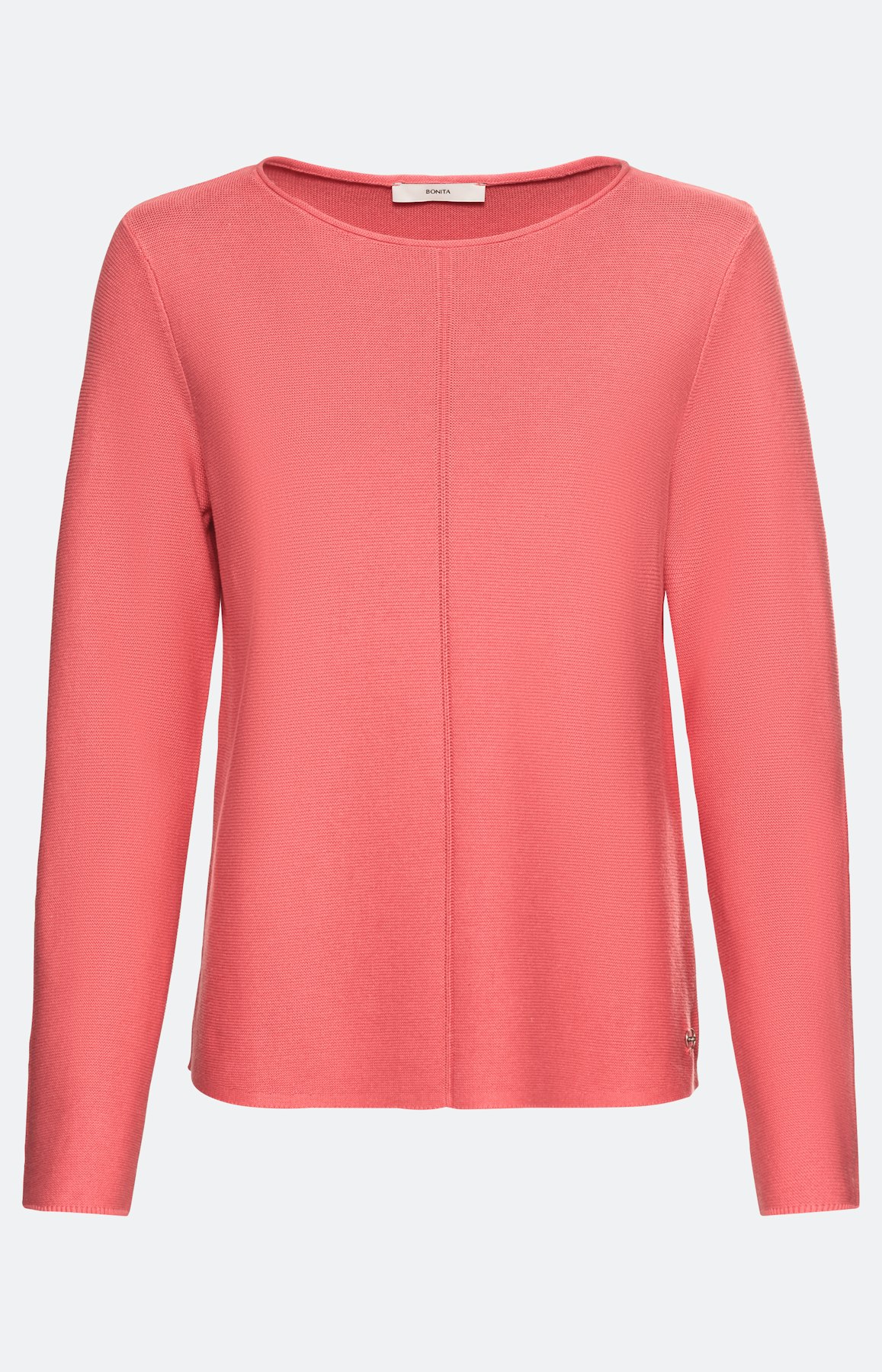 Pullover mit gerundetem Saum