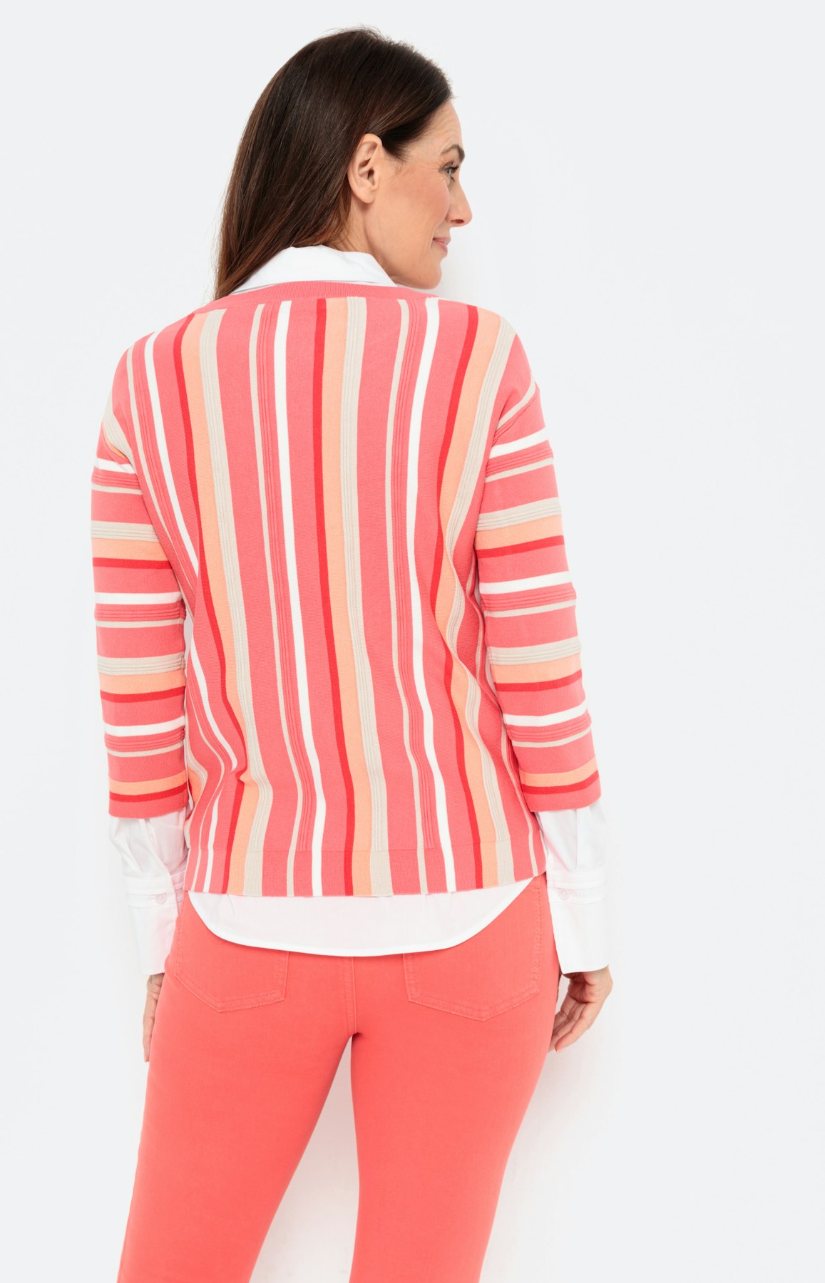 Gestreepte trui met casual 3/4-mouwen