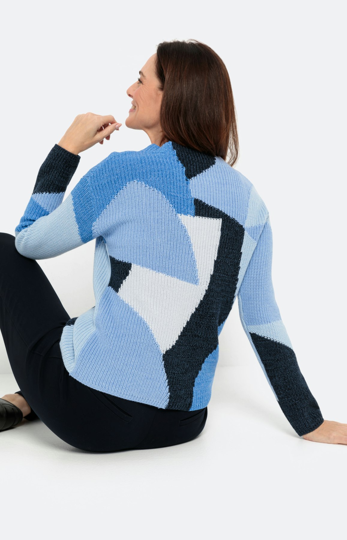 Pullover in effektvoller Intarsien-Optik