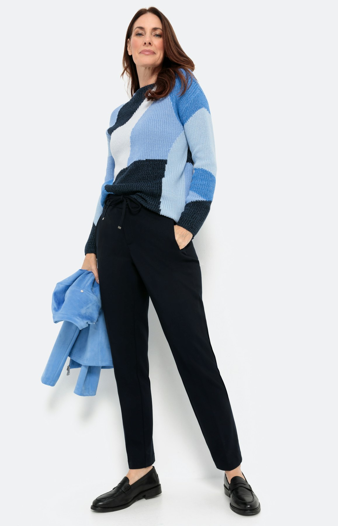 Pullover in effektvoller Intarsien-Optik