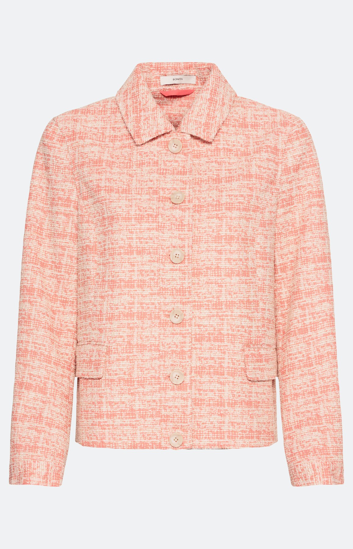 Bouclé blazer, koralle