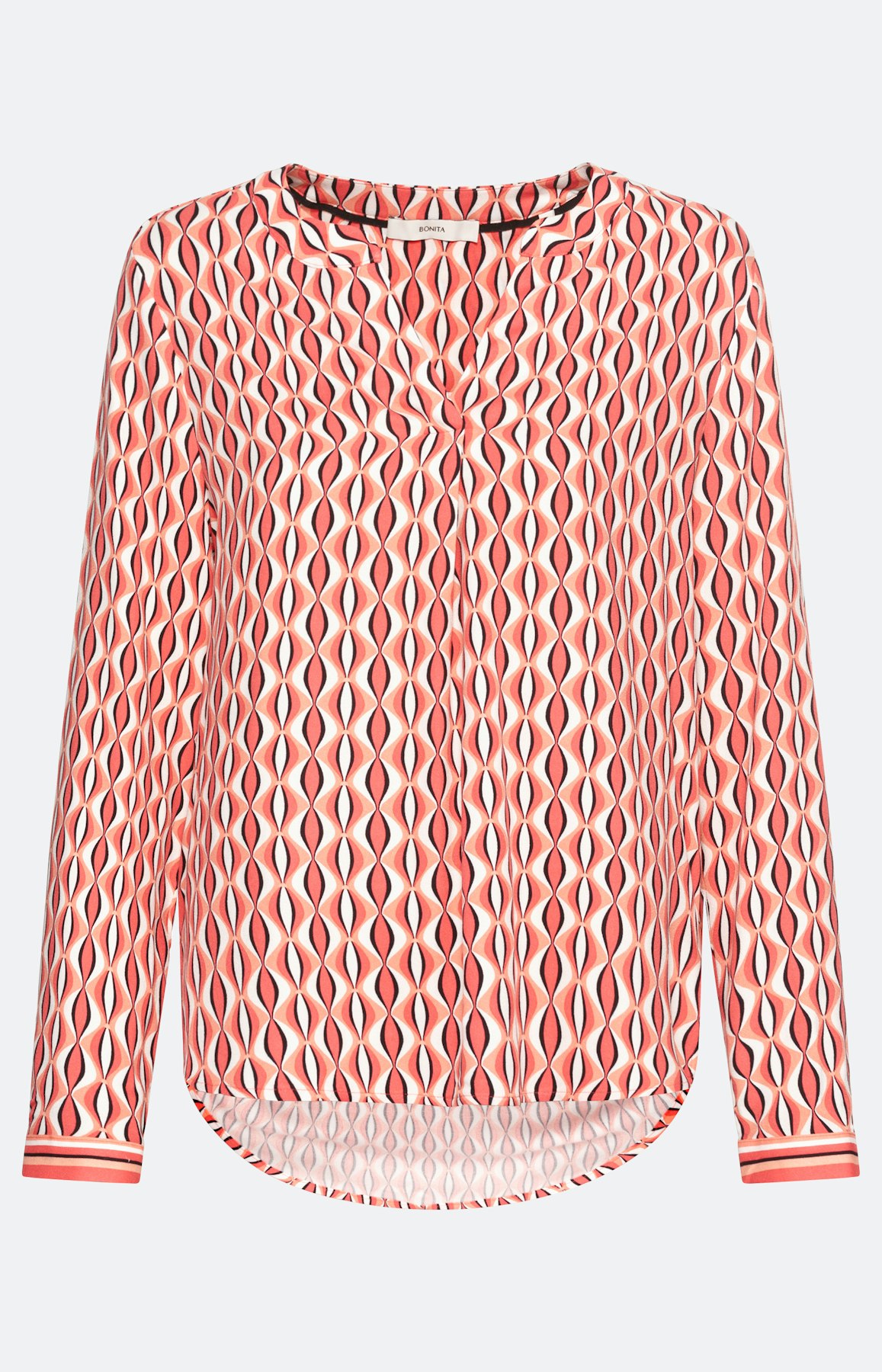 Viskose Tunika mit Print, koralle