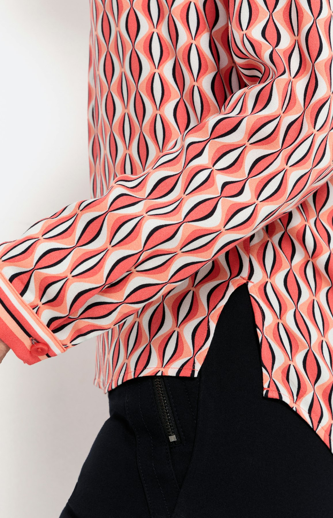 Viskose Tunika mit Print, koralle