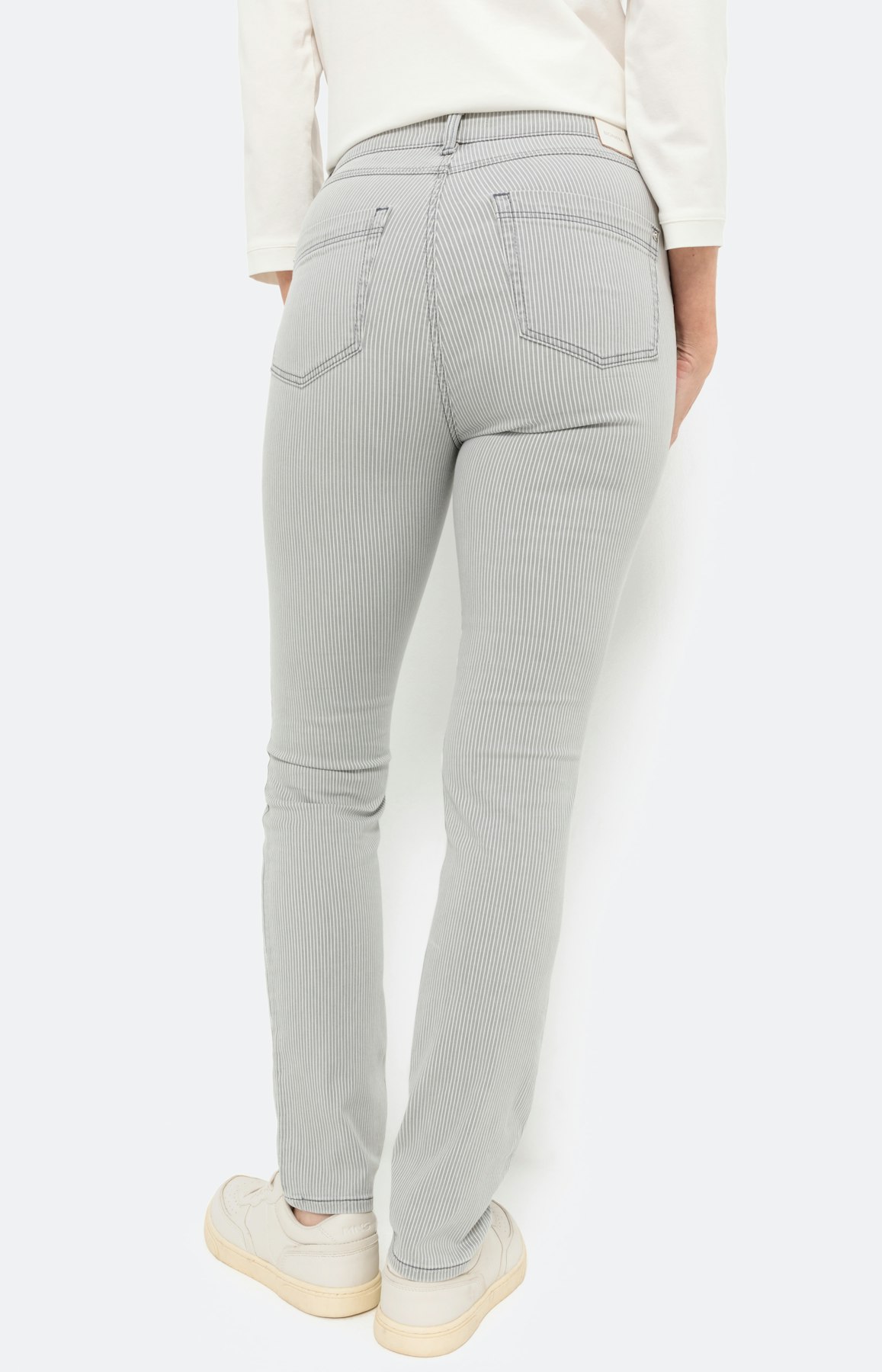Slim fit jeans met streepdessin