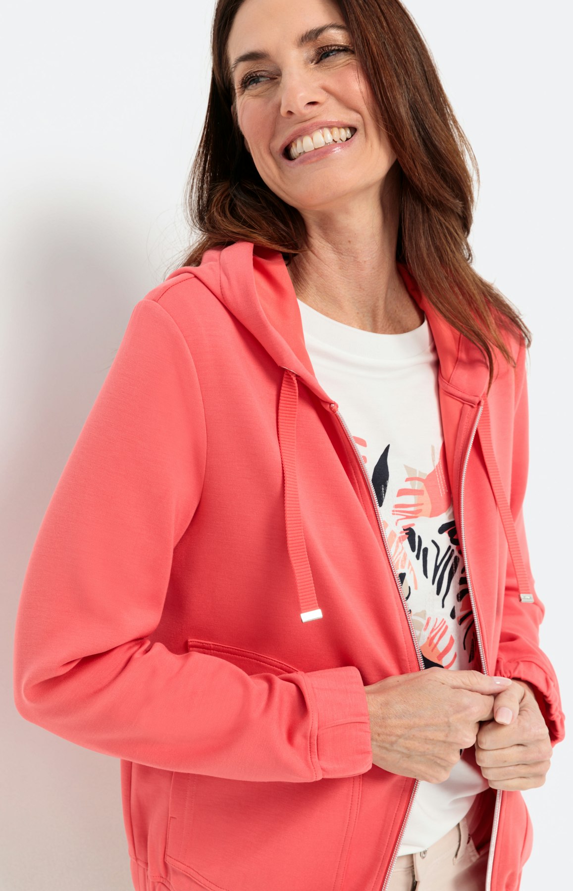 Scuba-Kapuzenjacke mit 2-Wege-Zipper