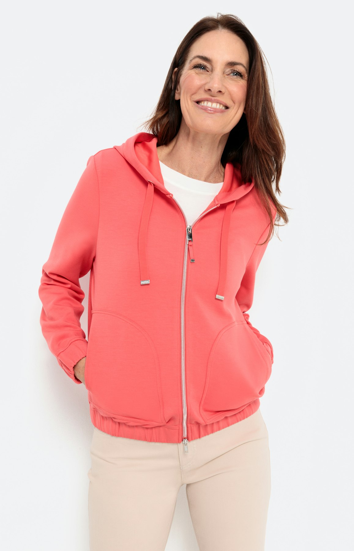 Scuba-Kapuzenjacke mit 2-Wege-Zipper