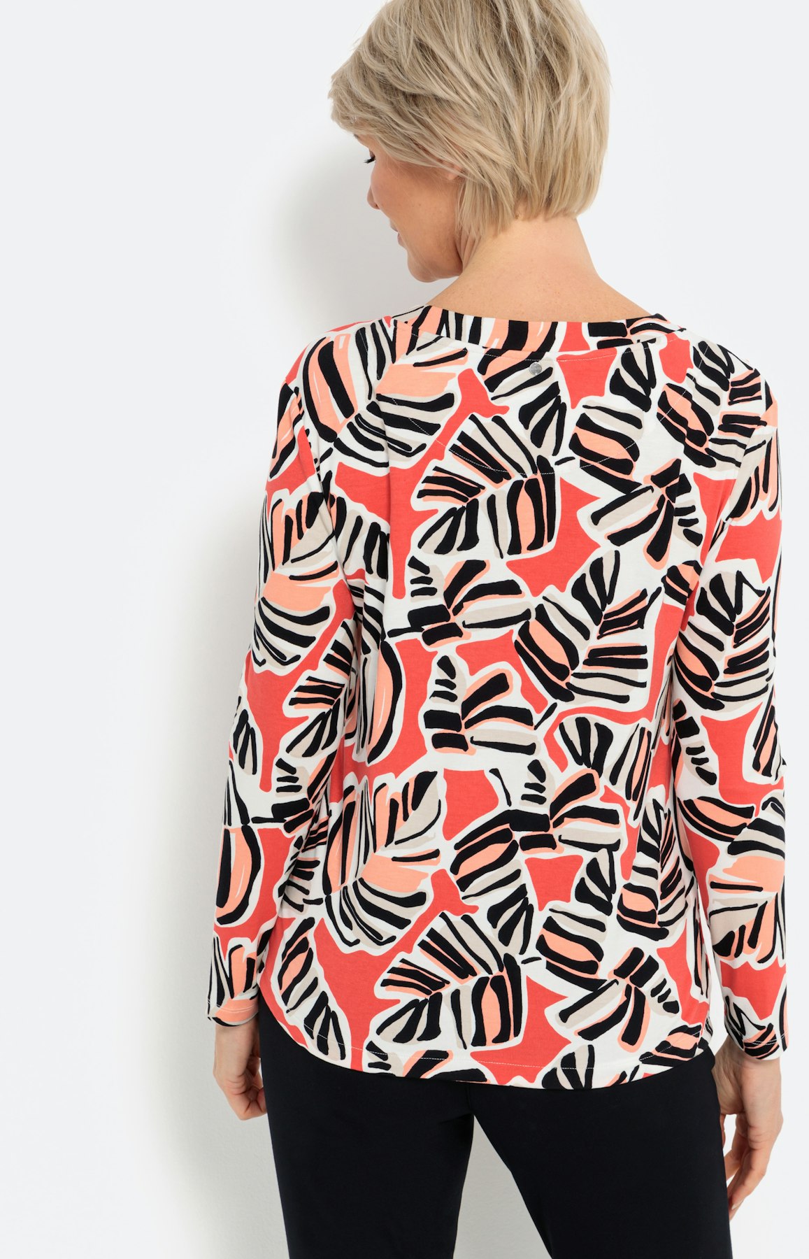 Shirt met lange mouwen in all-overdesign