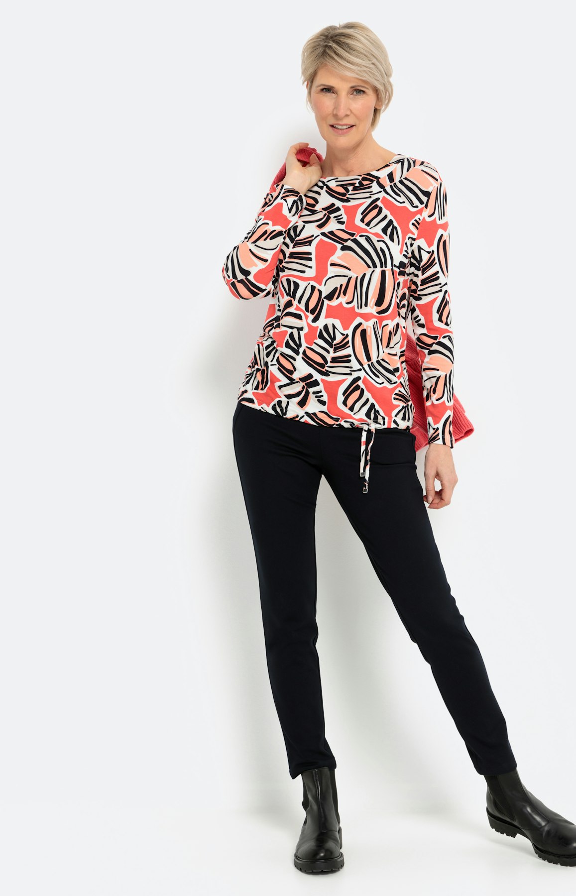 Shirt met lange mouwen in all-overdesign