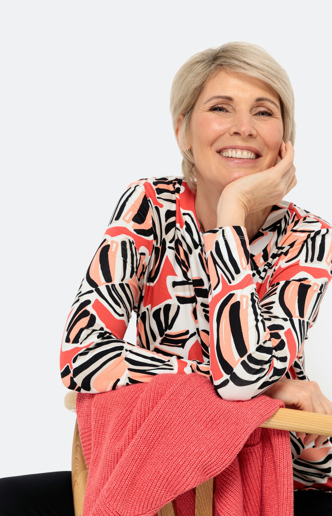 Shirt met lange mouwen in all-overdesign