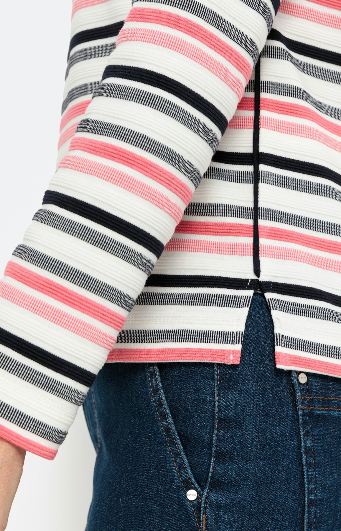 Shirt met lange mouwen in streep-look