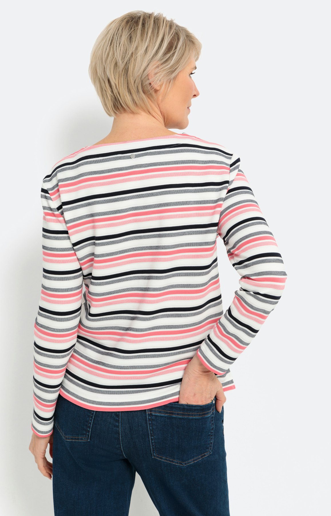 Shirt met lange mouwen in streep-look