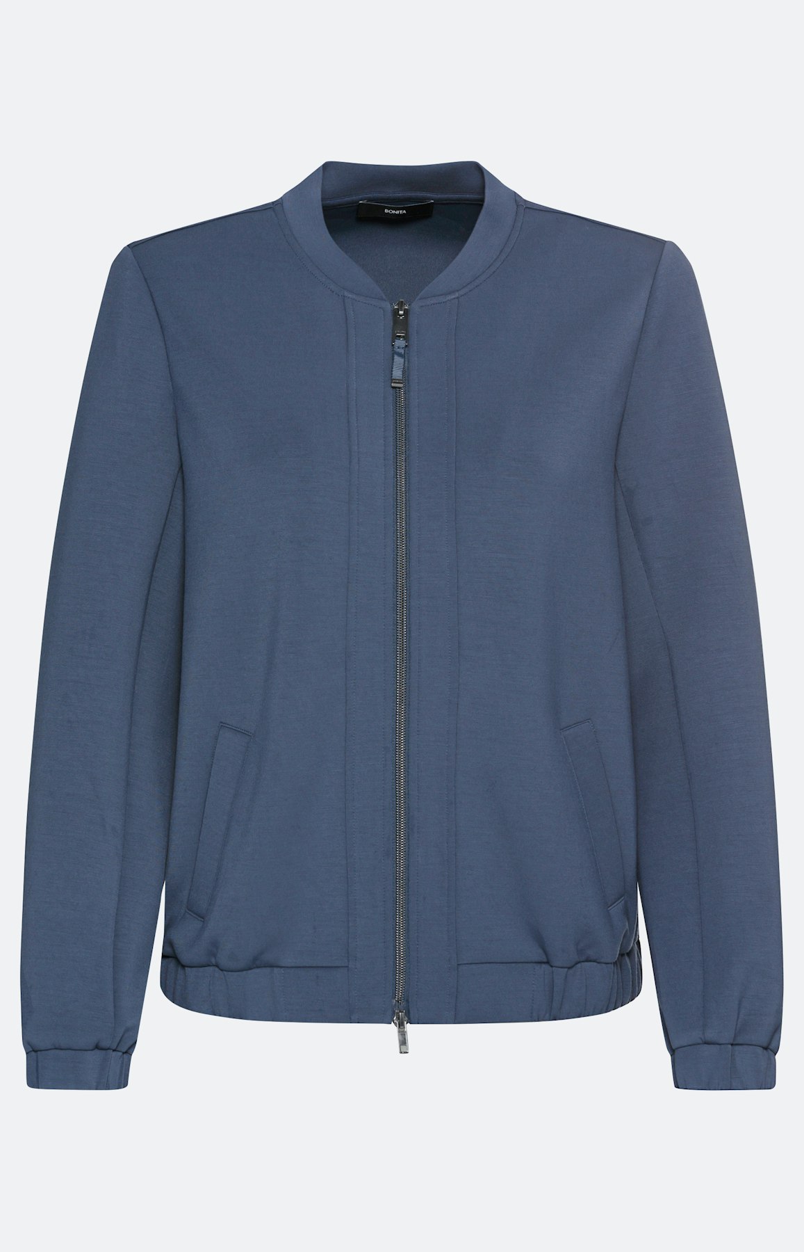 Scuba-Sweatjacke mit Rundhals und Zipper