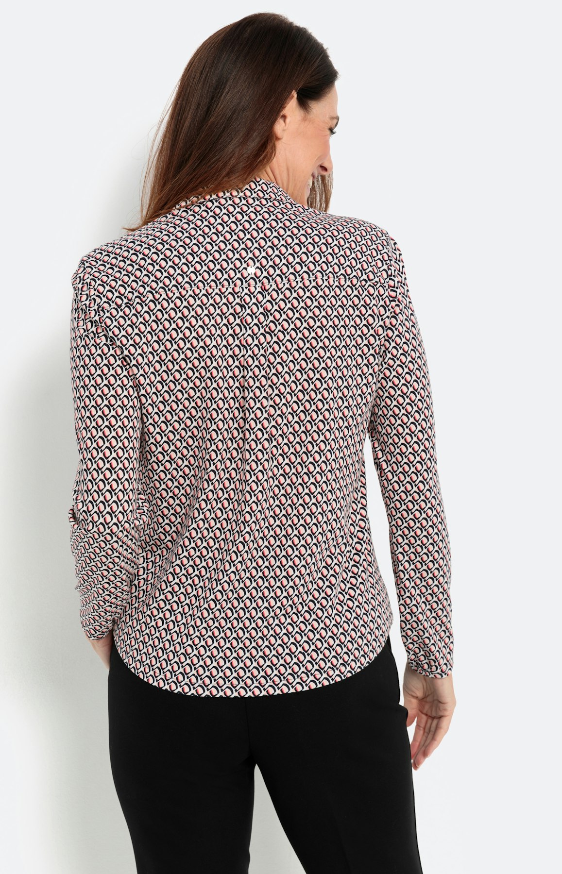 Shirt met lange mouwen, kraag en knopen