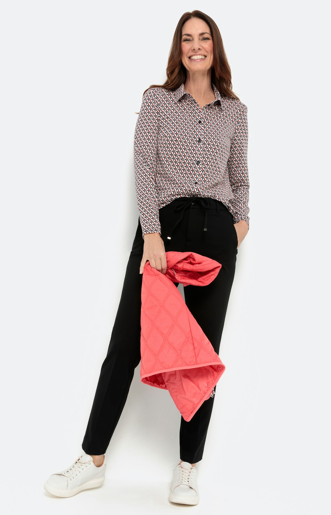 Shirt met lange mouwen, kraag en knopen