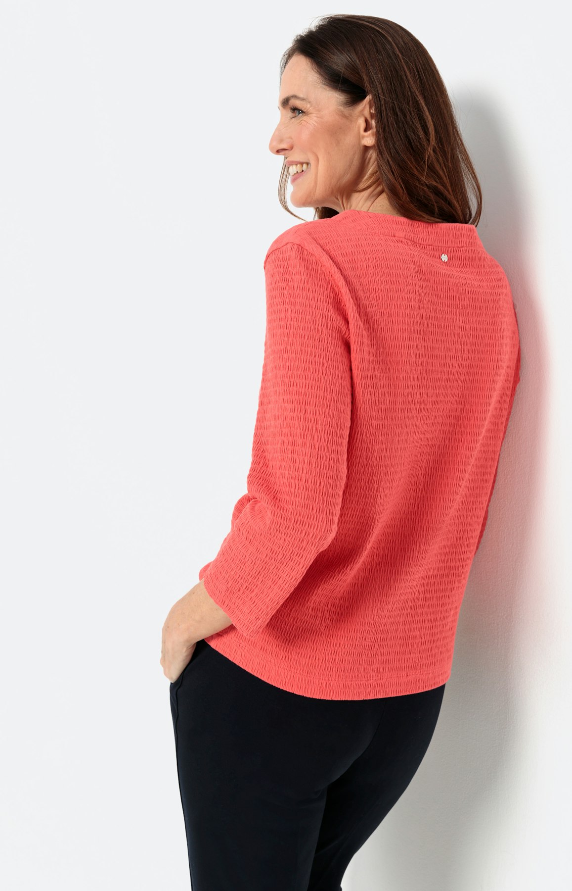 Shirt met rijgkoord bij de hals