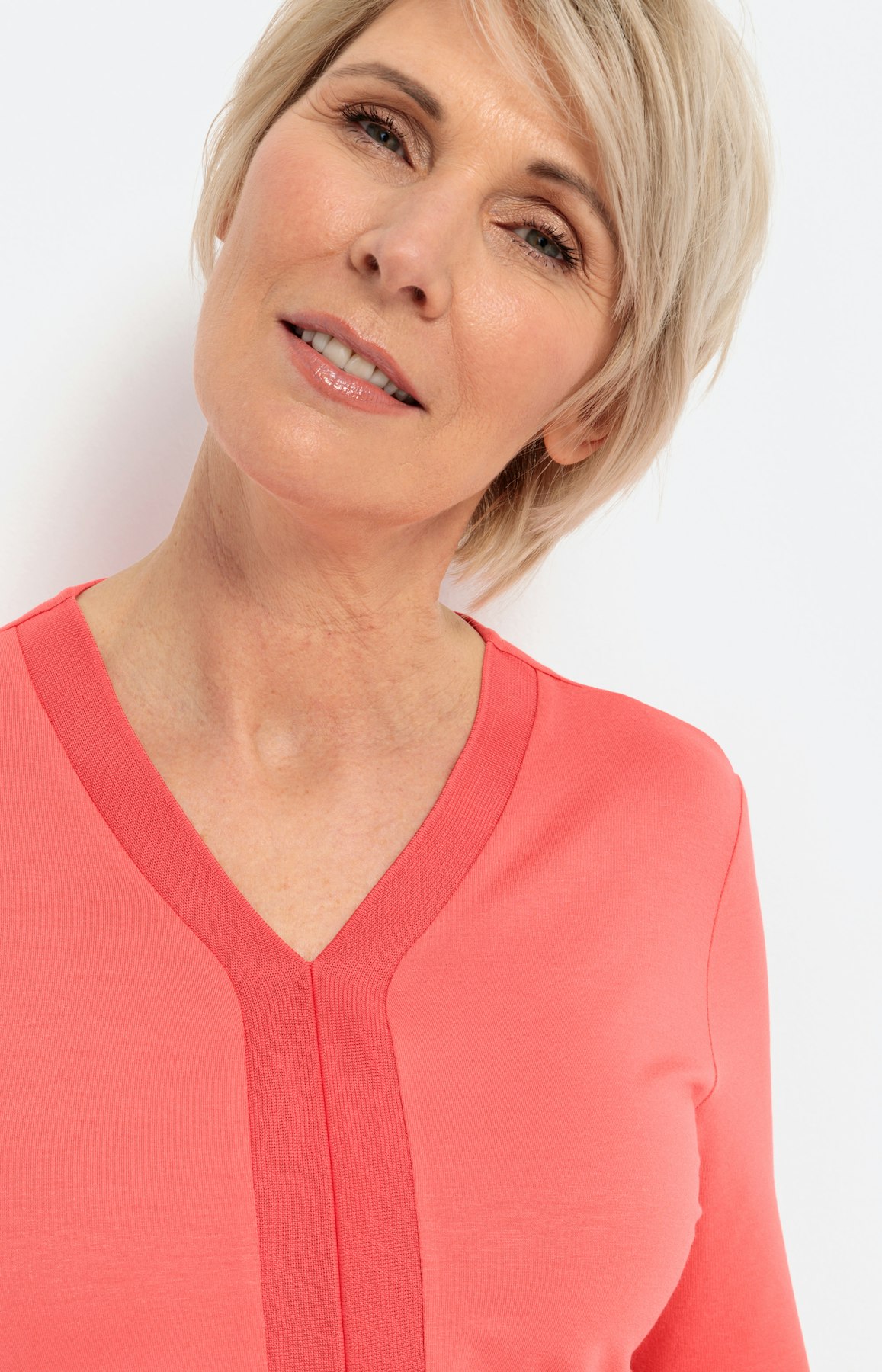 Shirt met lange mouwen en ripsbanddetail