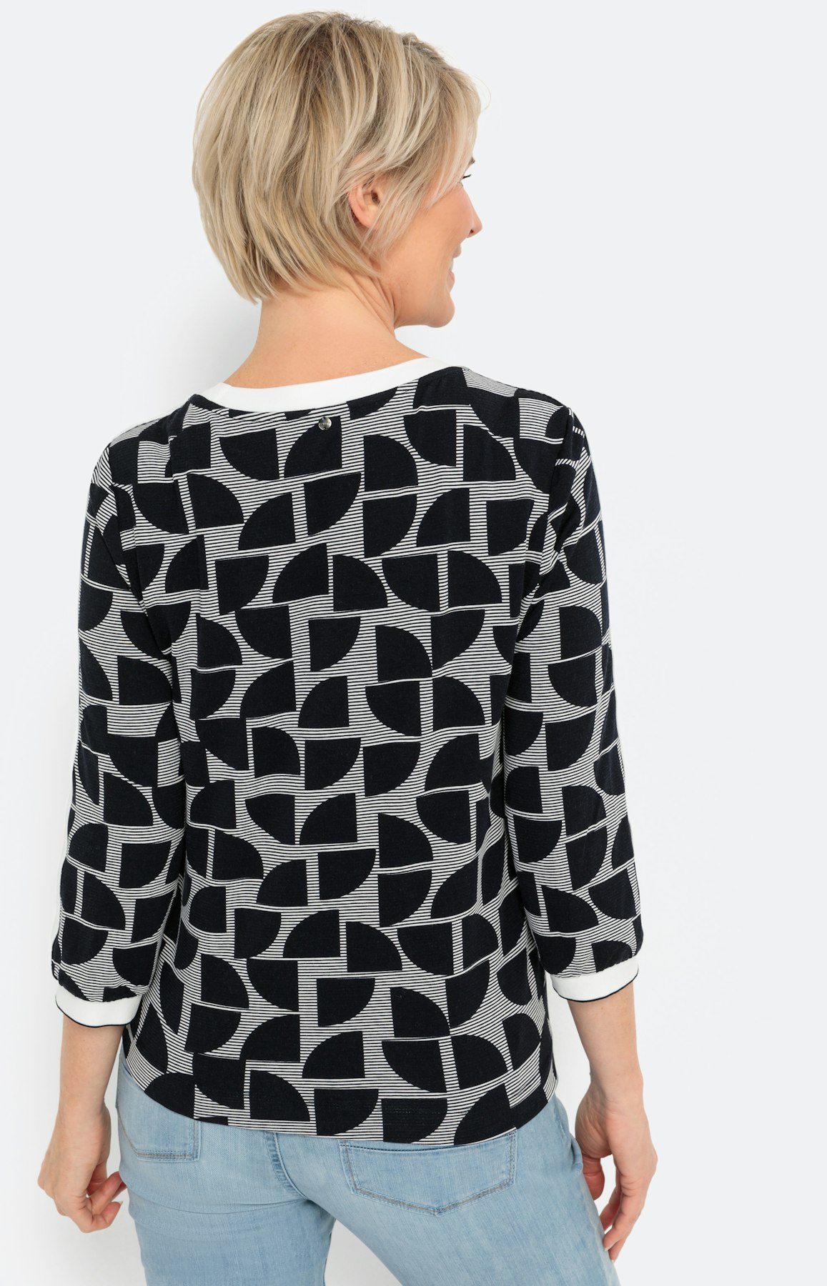 Gemustertes Shirt mit 3/4-Arm