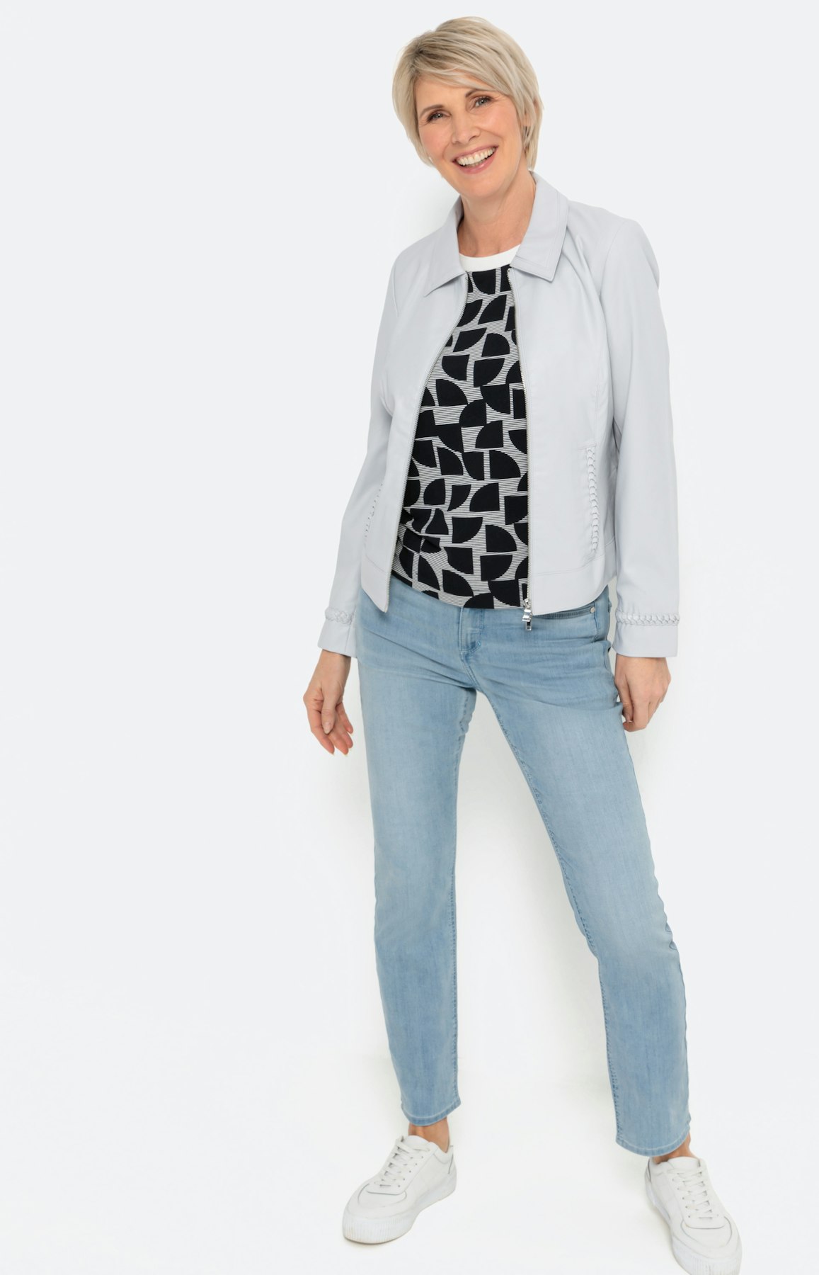 Gemustertes Shirt mit 3/4-Arm