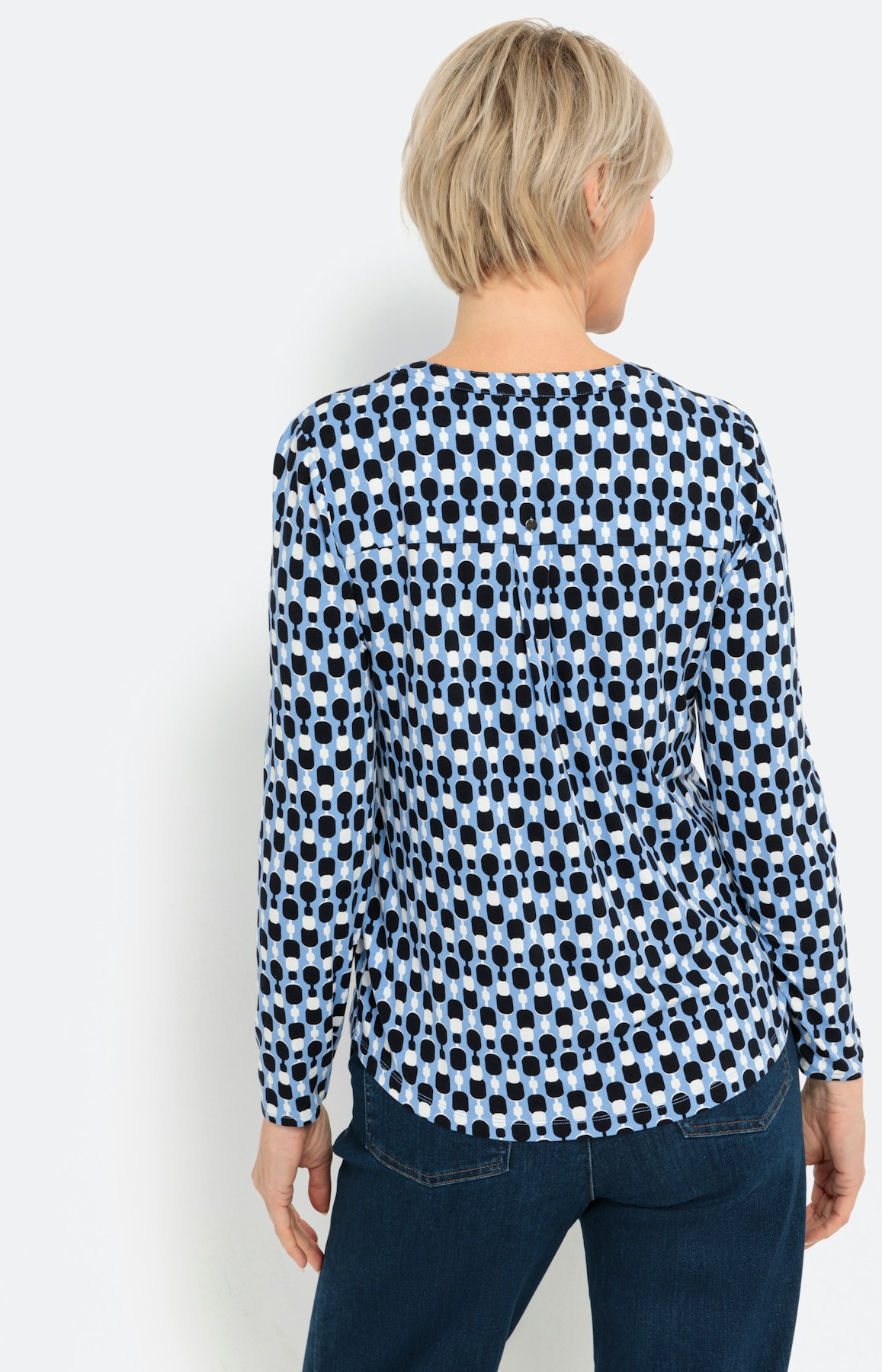 Shirt met lange mouwen in all-over look