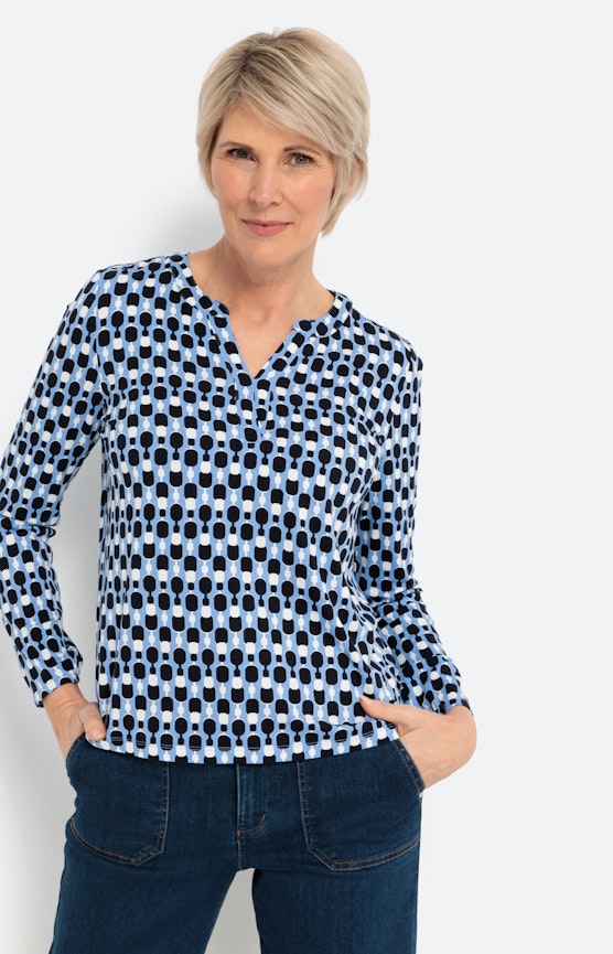 Shirt met lange mouwen in all-over look