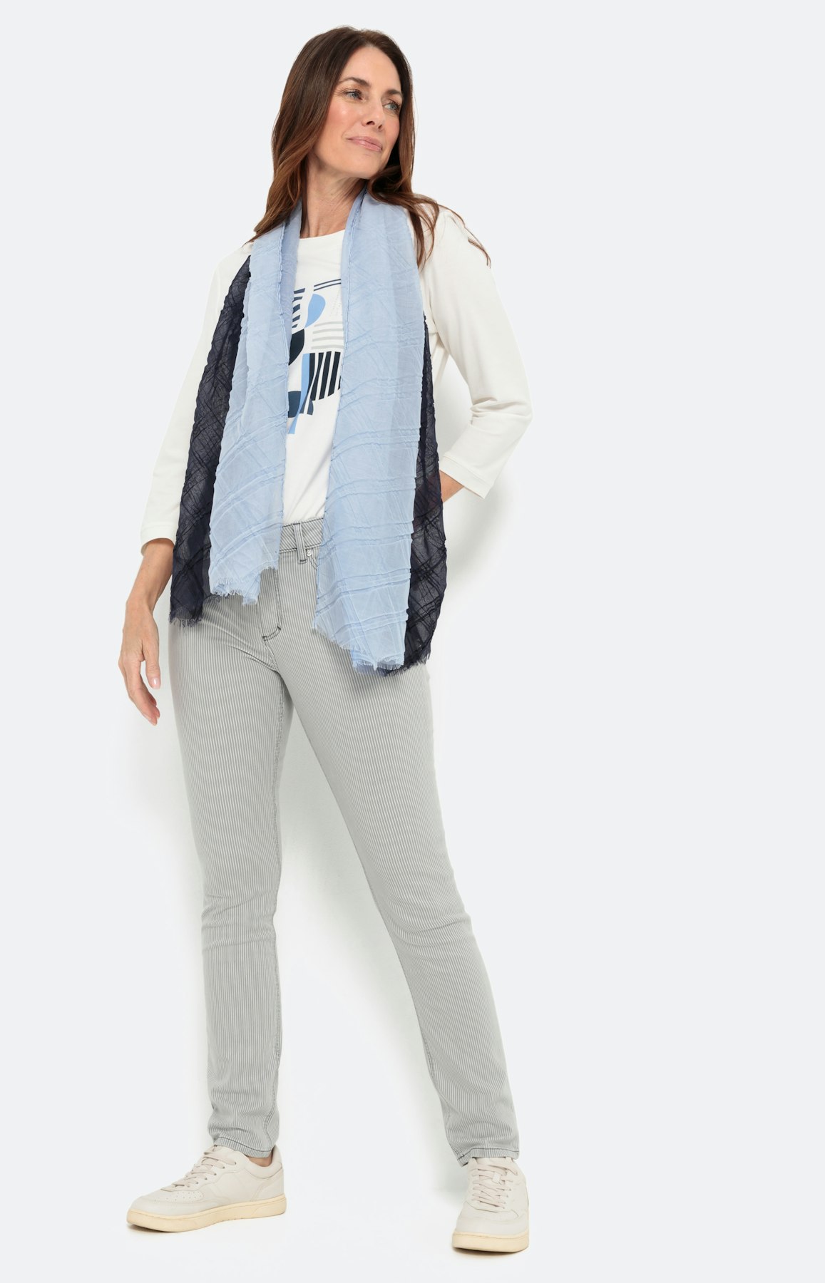 Shirt met geometrische frontprint