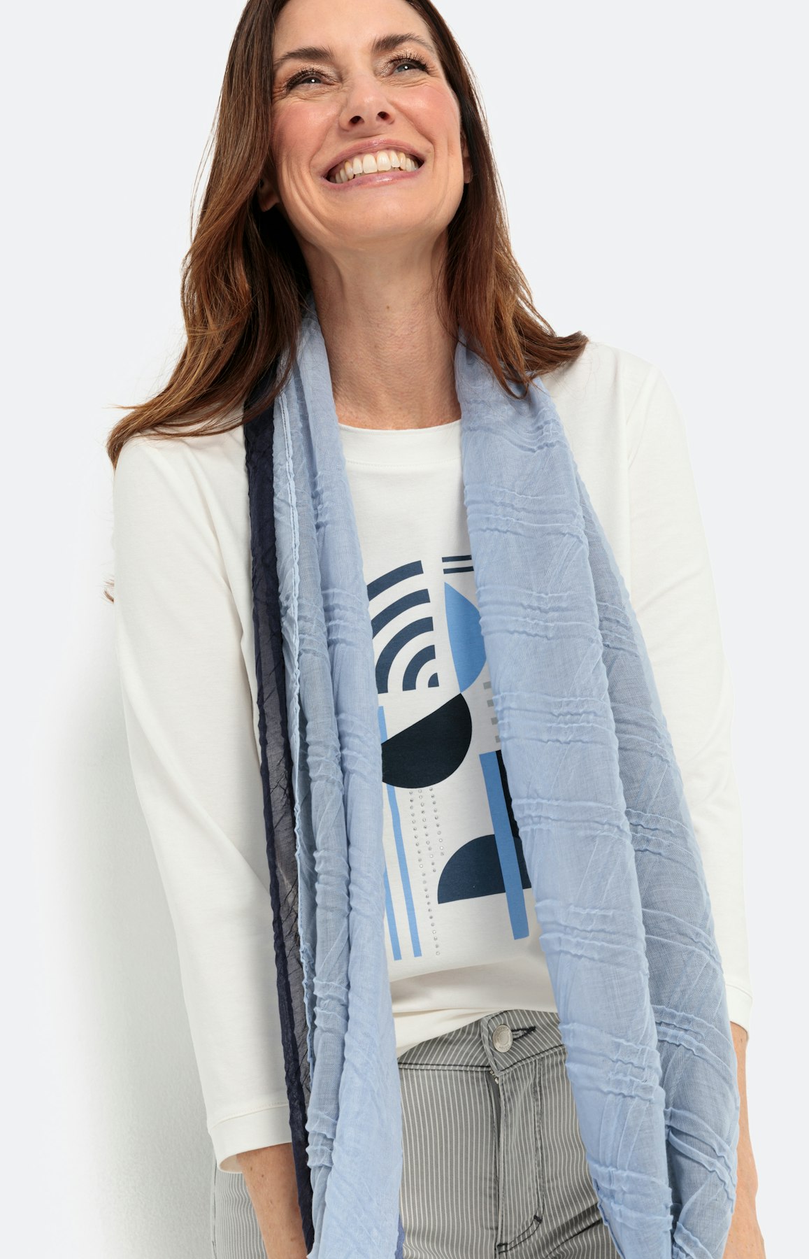 Shirt met geometrische frontprint