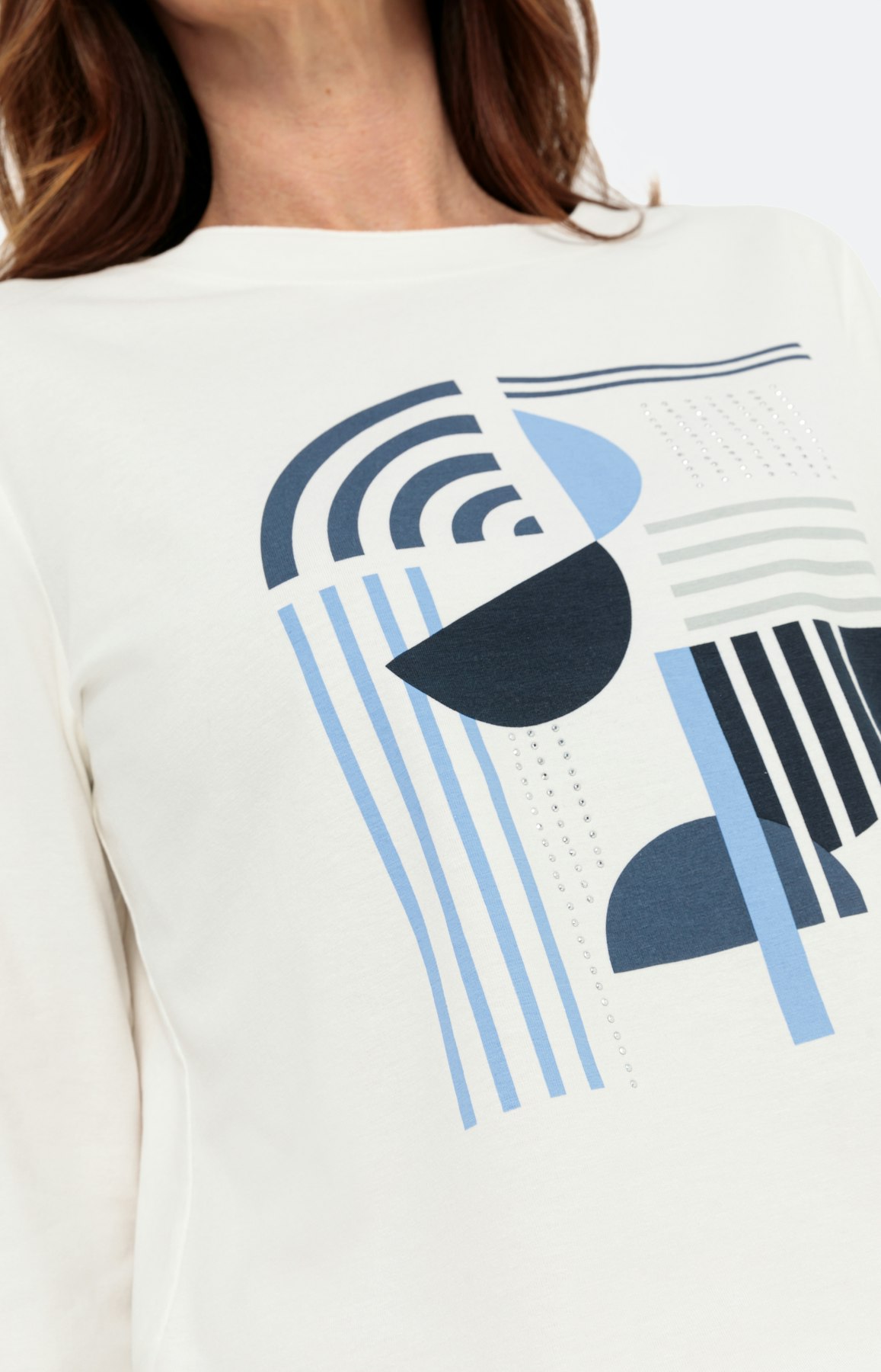 Shirt met geometrische frontprint