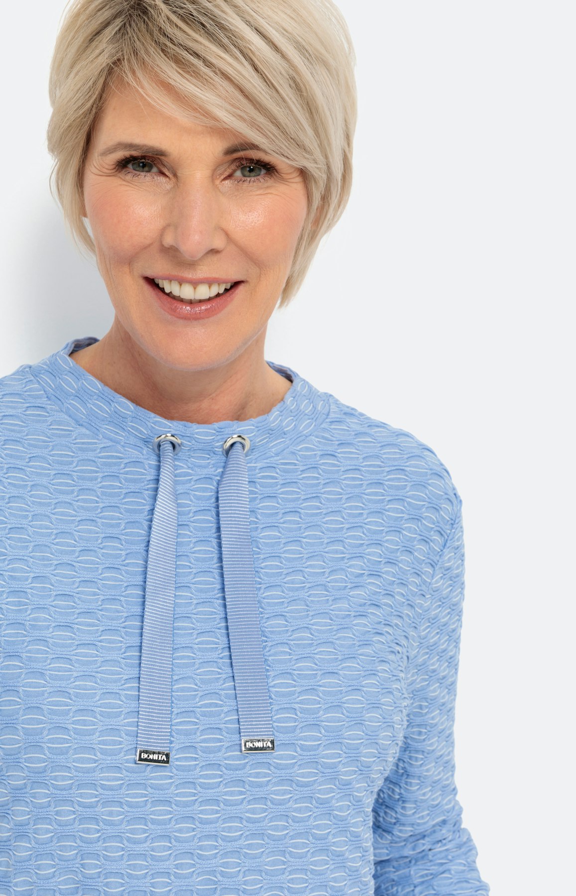 Shirt in gestructureerde two-tone-look