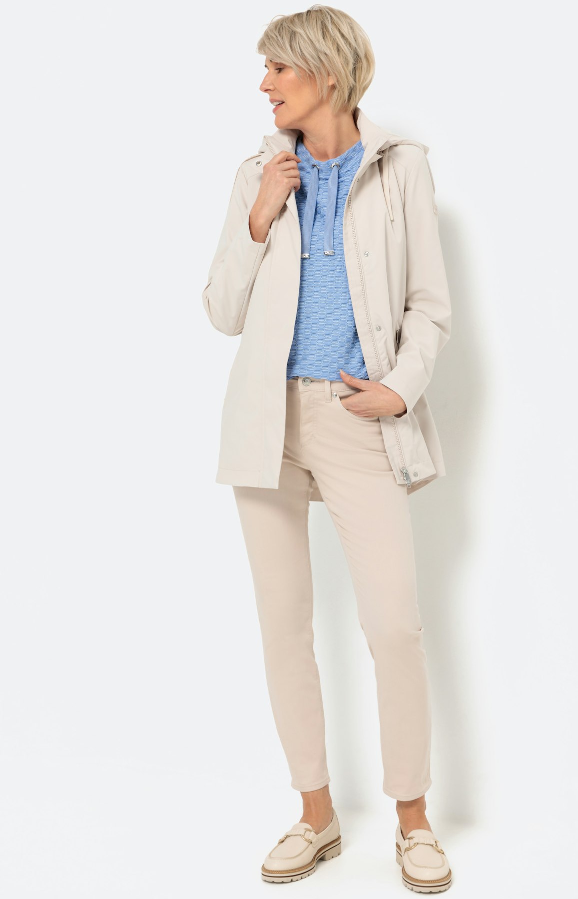 Shirt in gestructureerde two-tone-look