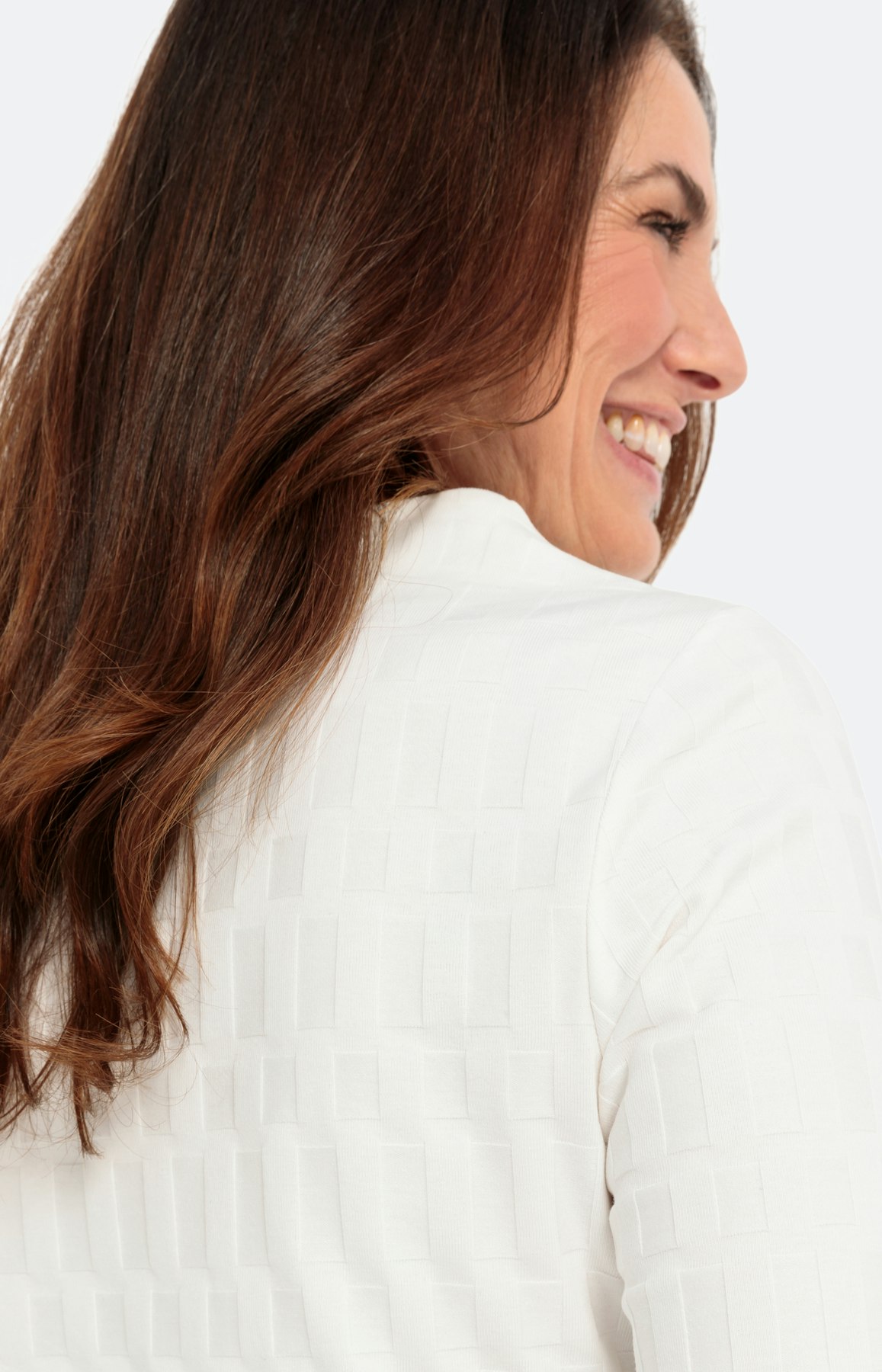 Shirt met korte mouwen en structuur