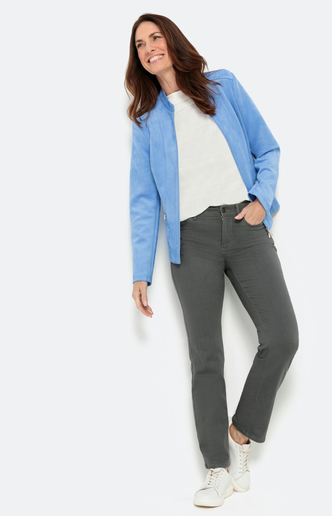 Shirt met korte mouwen en structuur