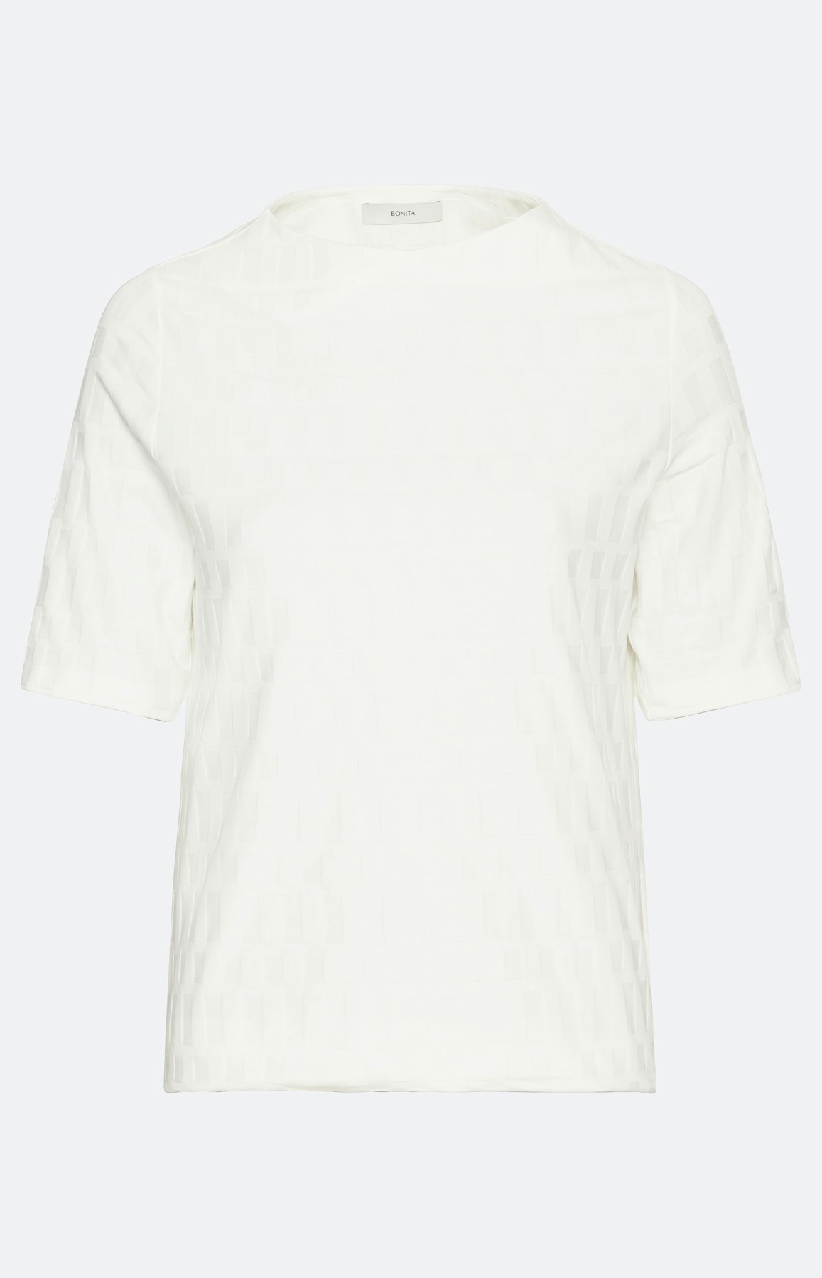 Shirt met korte mouwen en structuur