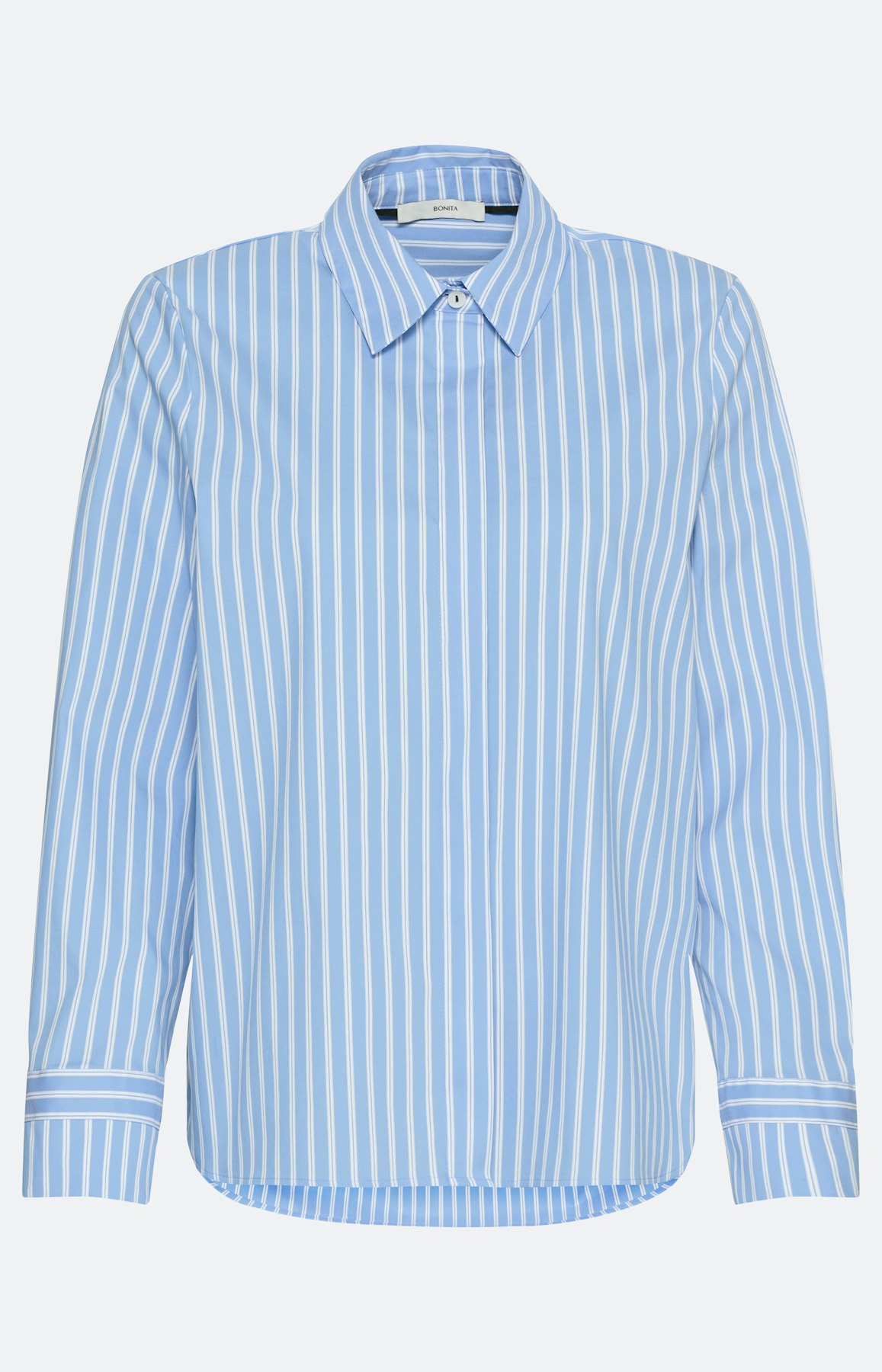 Hemdbluse mit Streifen, hellblau