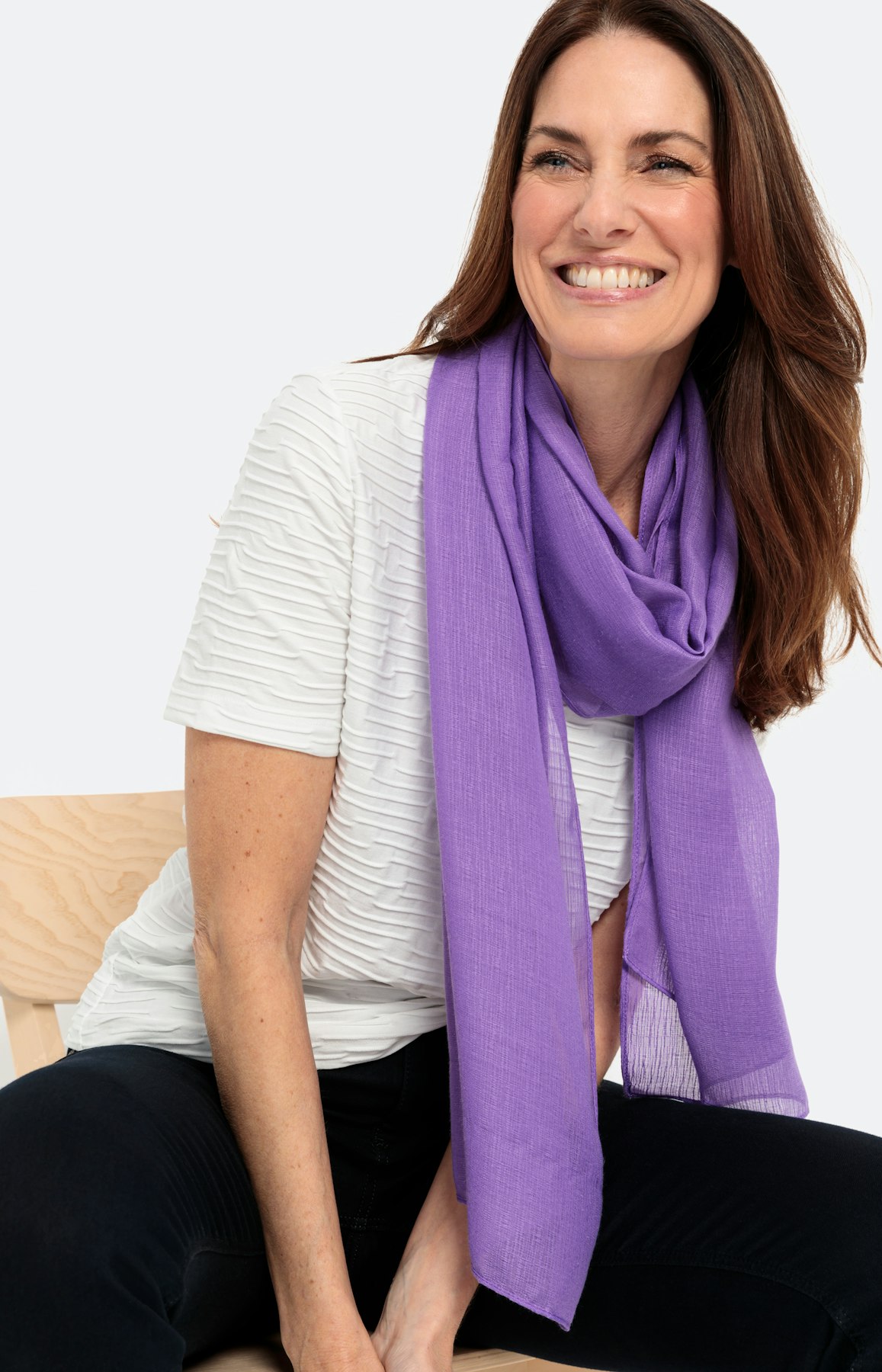 Effen sjaal in fijne kwaliteit