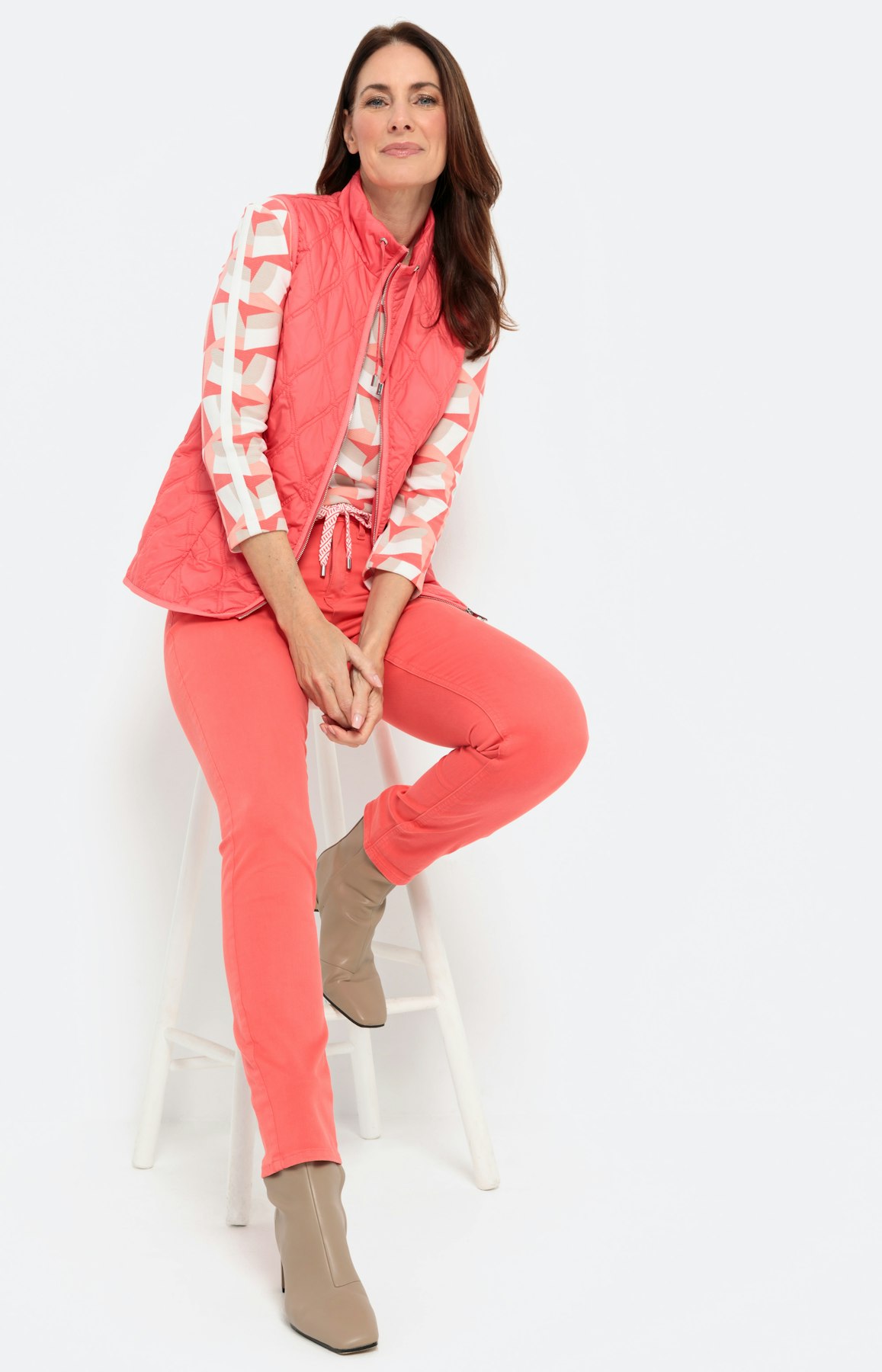 Lichte bodywarmer in watté-design