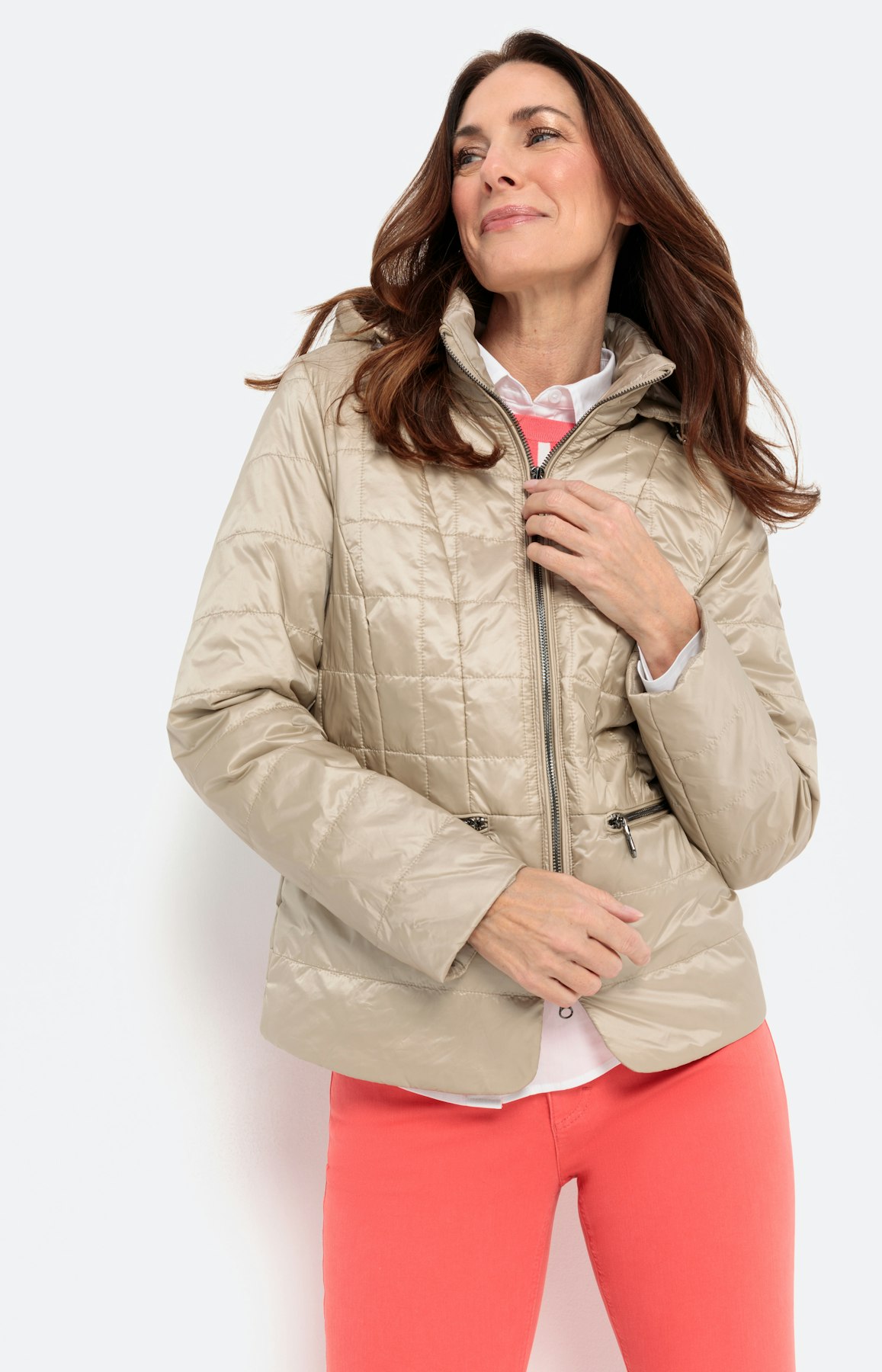 Steppjacke mit Kapuze