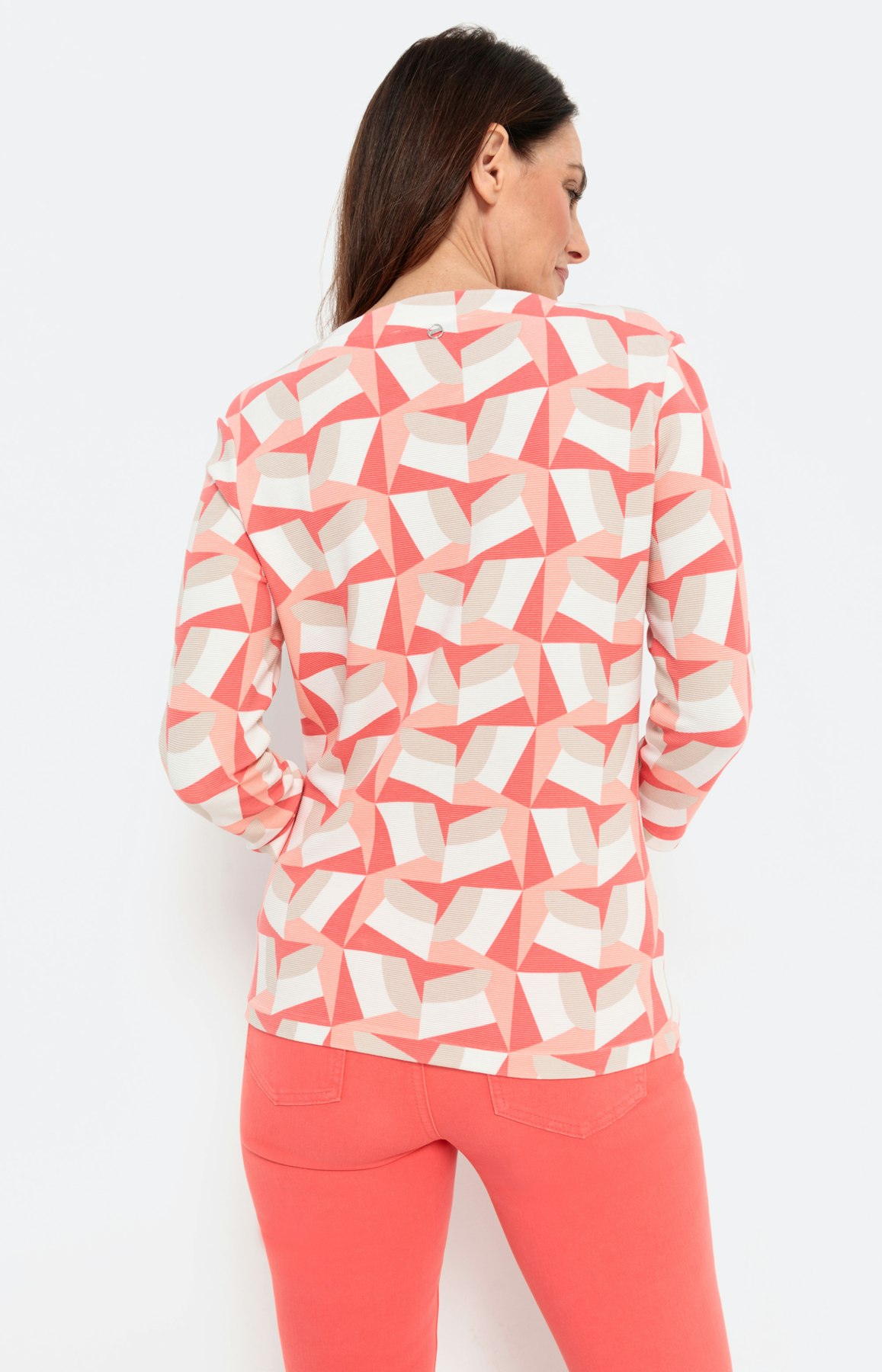 Gedessineerd sweatshirt met 3/4-mouwen