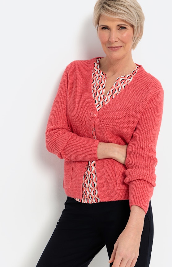 Cardigan met lange mouwen en knopen