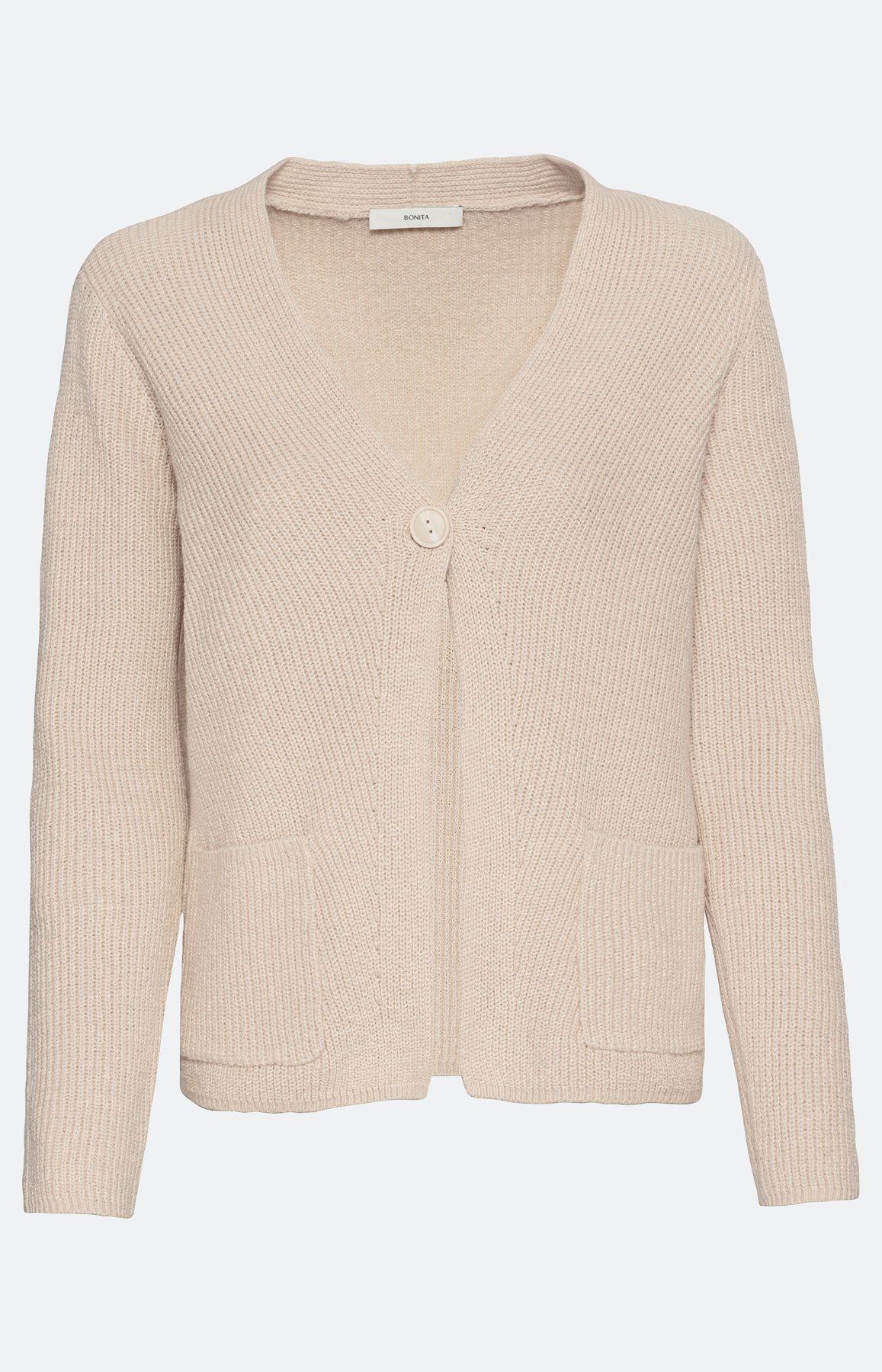 Strickjacke mit V-Ausschnitt und Taschen