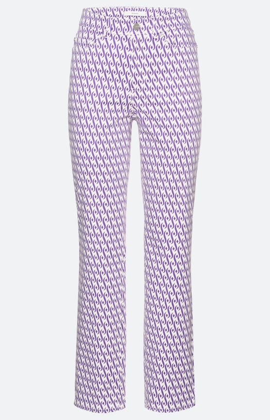 Gemusterte Hose aus Baumwoll-Satin