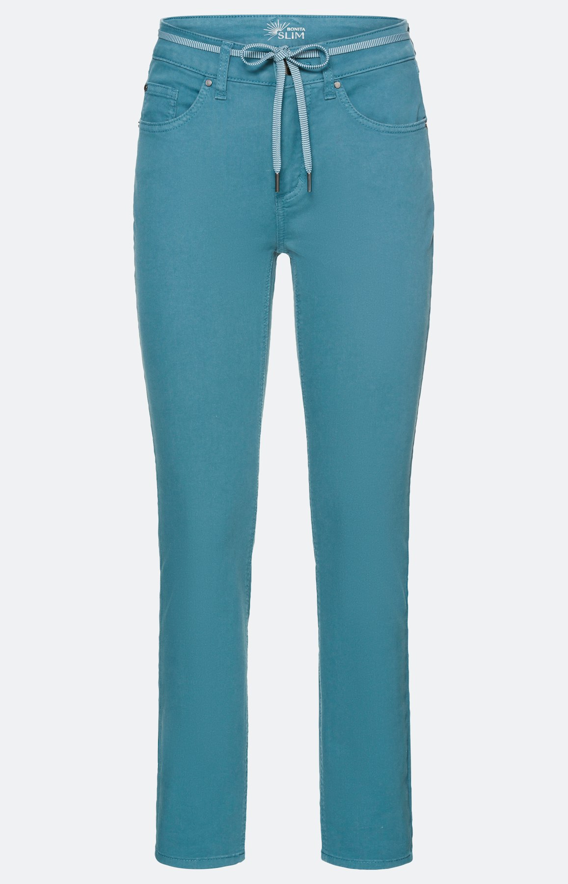 Smalle jeans, petrol, 28 inch