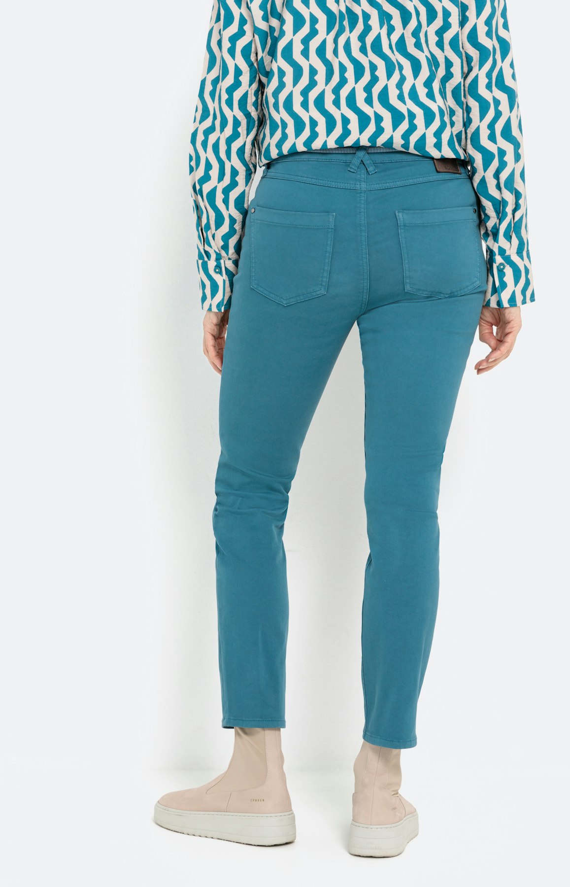 Smalle jeans, petrol, 28 inch