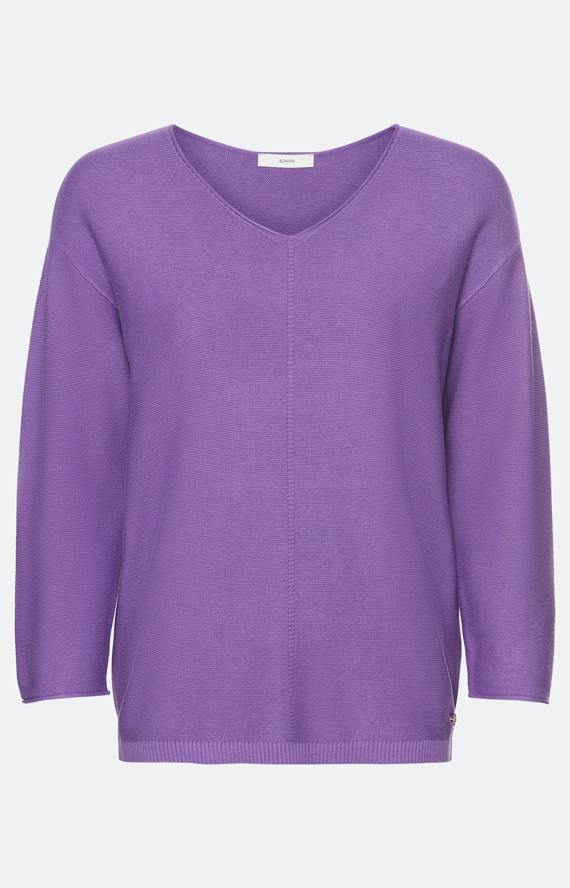 Trui met een V-hals en 3/4-mouwen